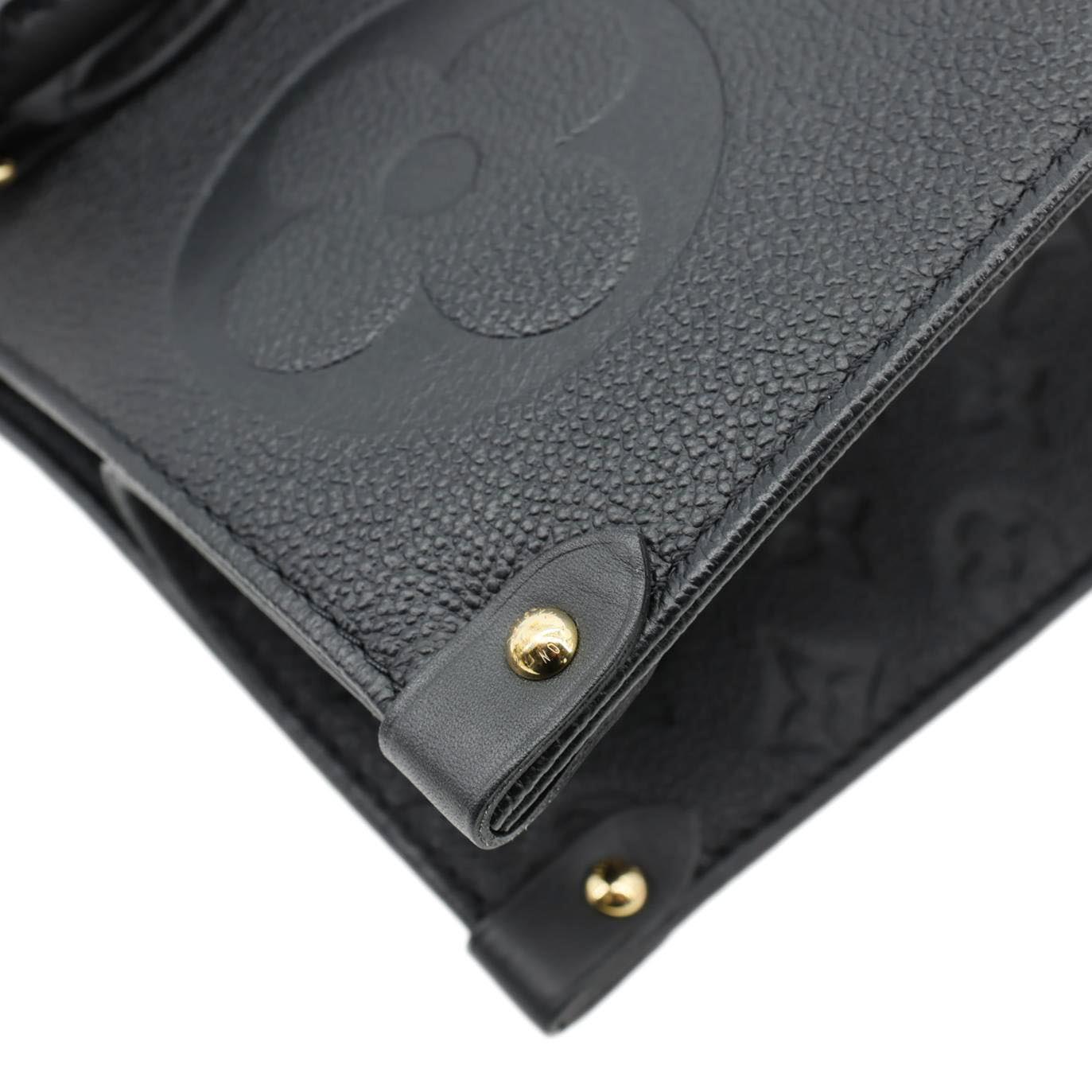 LOUIS VUITTON Onthego GM Giant Monogram Empreinte Shoulder Bag Black