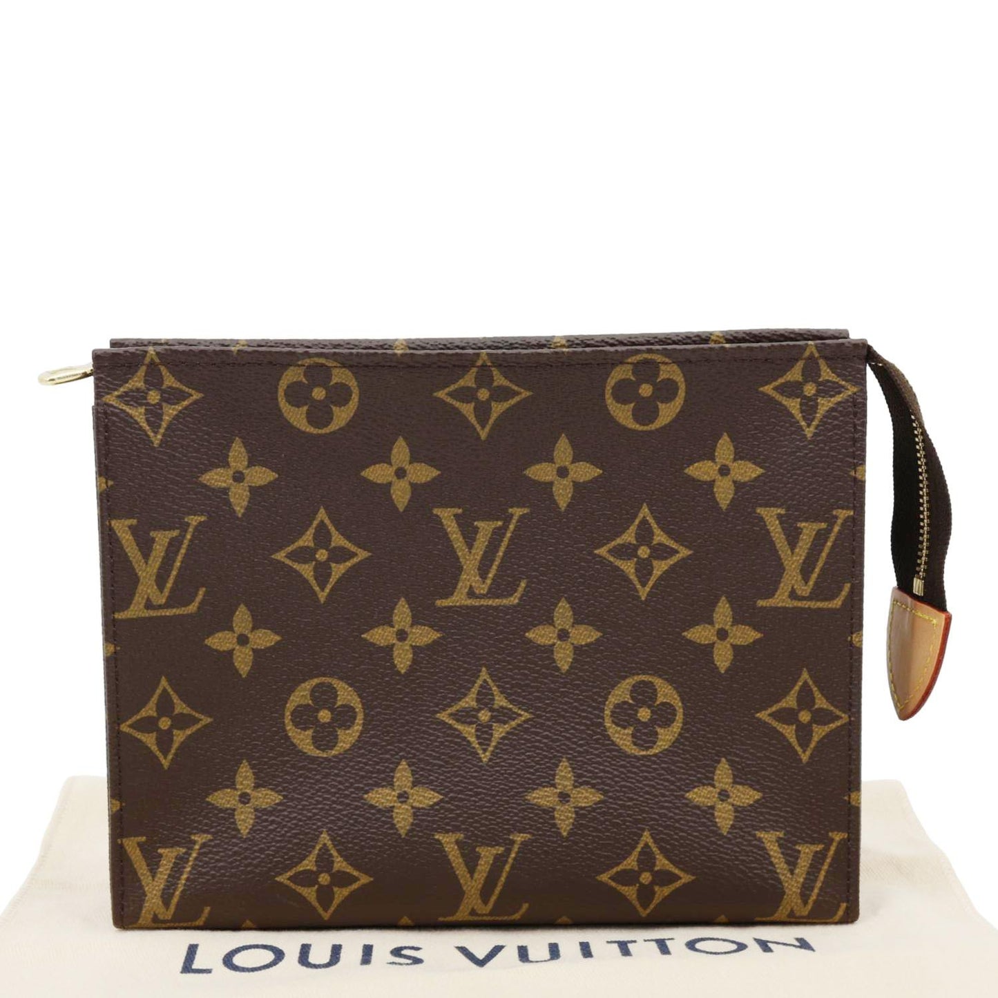 LOUIS VUITTON Toiletry 19 Monogram Canvas Pouch Brown