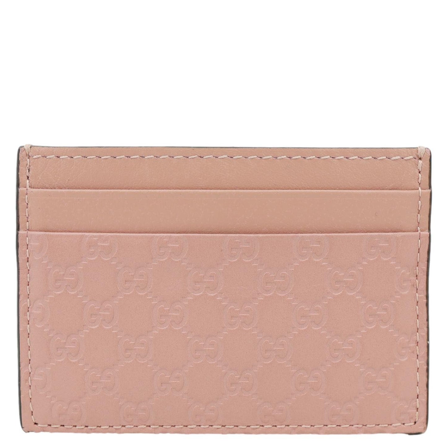 GUCCI Microguccissima Calfskin Leather Card Holder Pink 262837