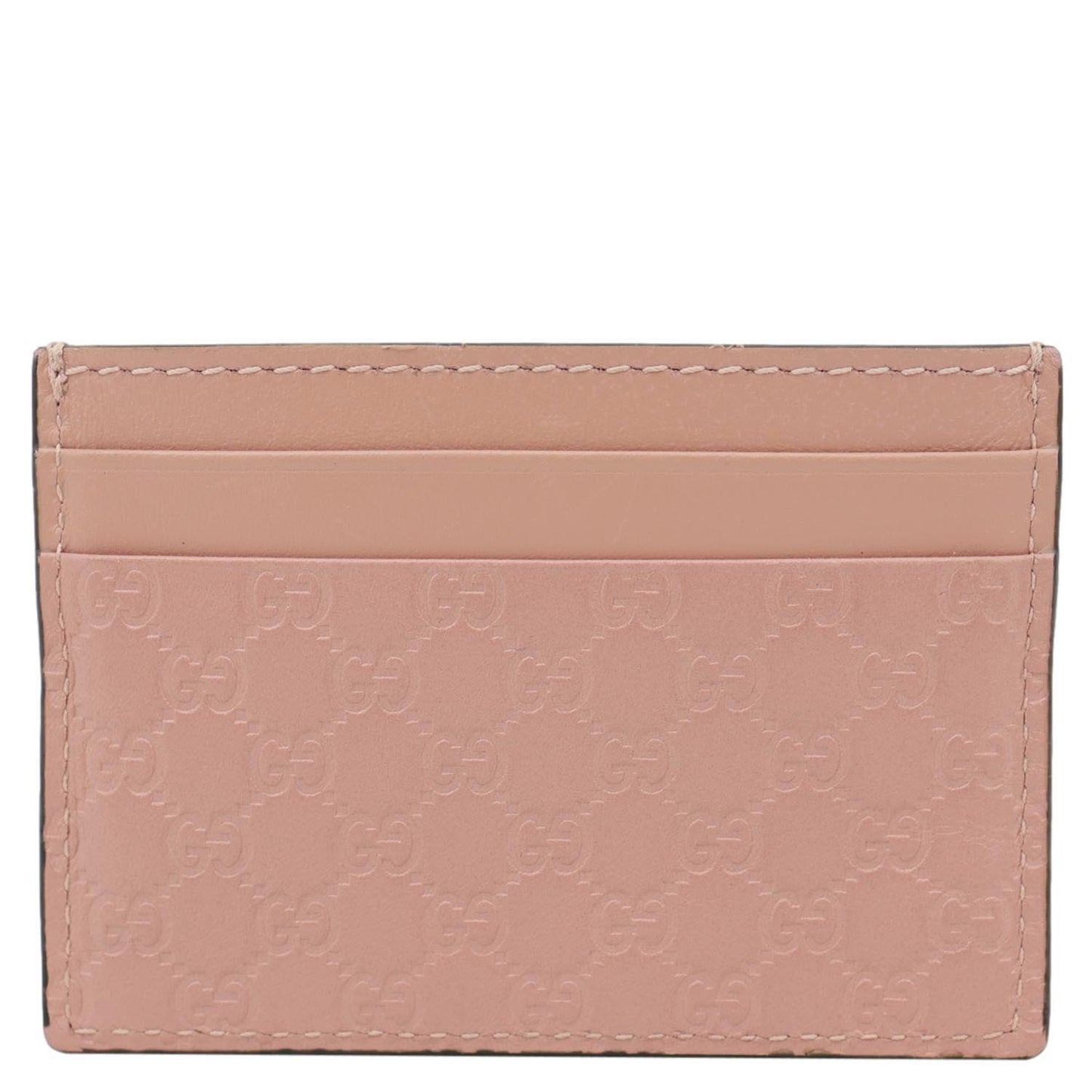GUCCI Microguccissima Calfskin Leather Card Holder Pink 262837