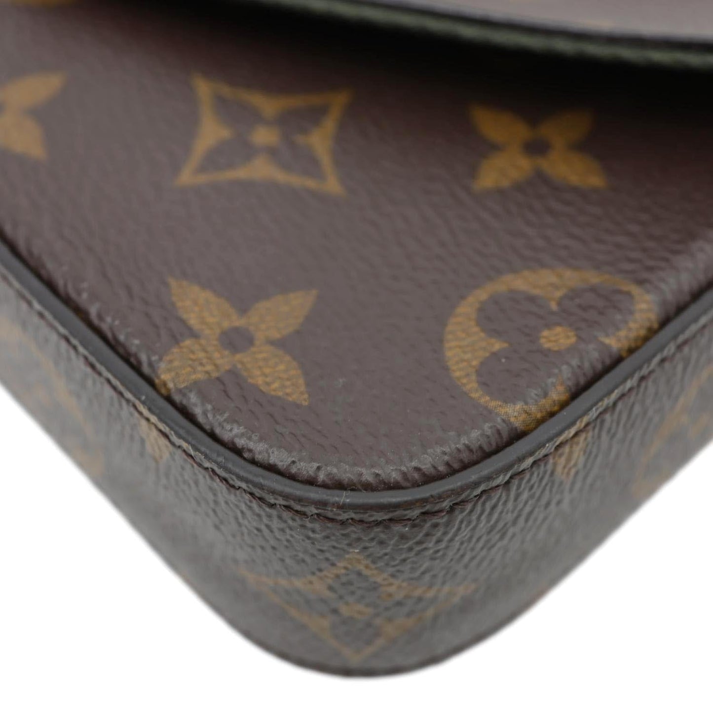 LOUIS VUITTON Felicie Strap & Go Monogram Canvas Shoulder Bag Kaki