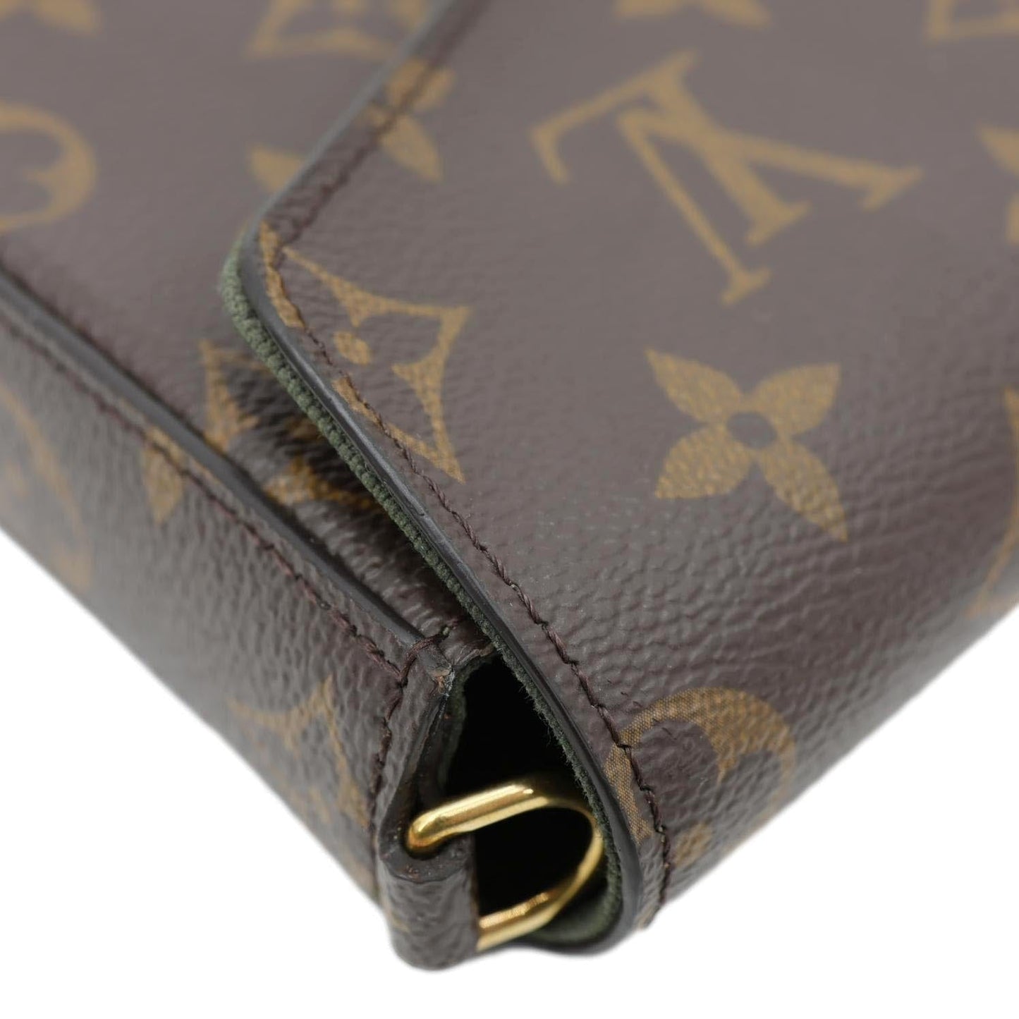 LOUIS VUITTON Felicie Strap & Go Monogram Canvas Shoulder Bag Kaki