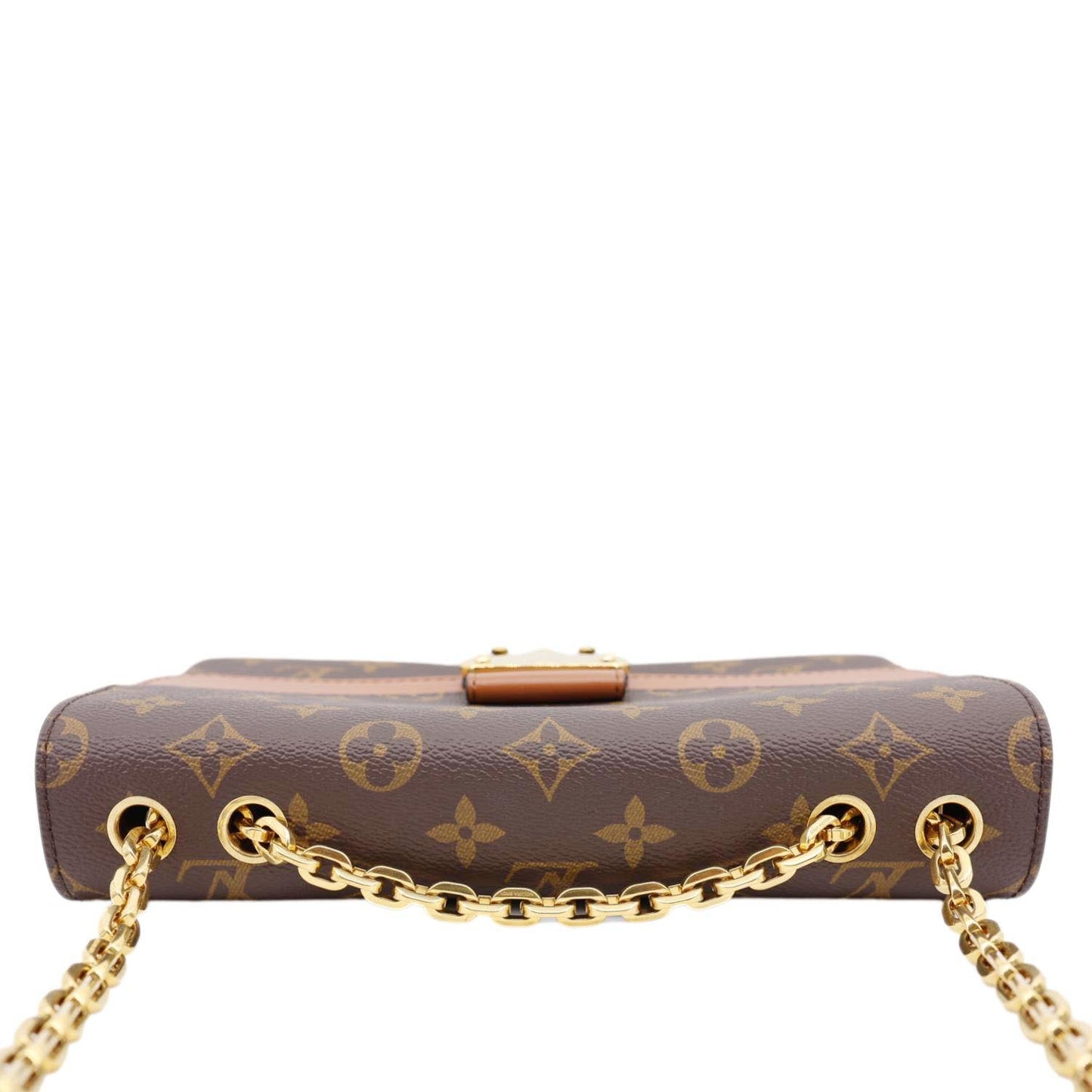 LOUIS VUITTON Marceau Monogram Canvas Chain Shoulder Bag Caramel
