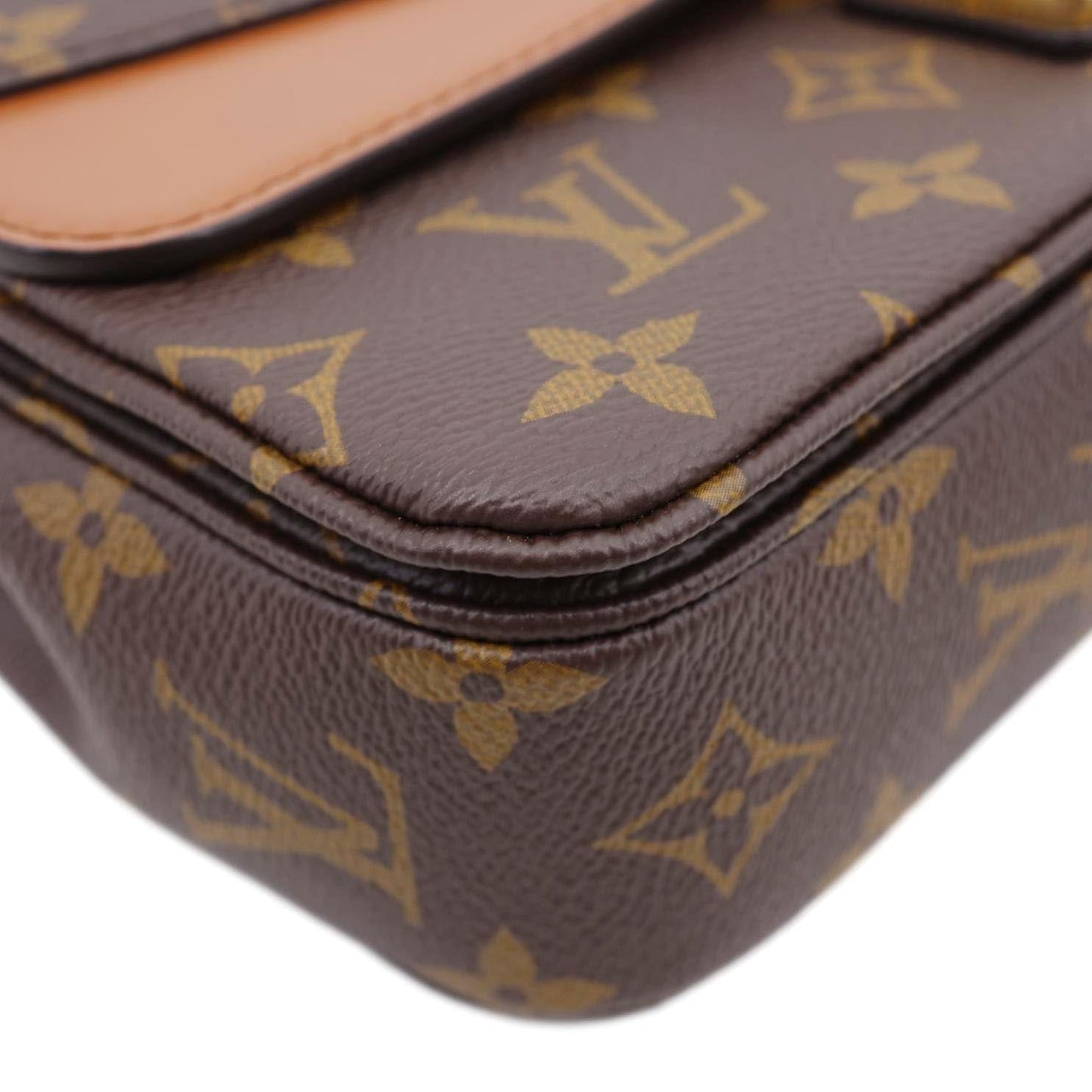LOUIS VUITTON Marceau Monogram Canvas Chain Shoulder Bag Caramel