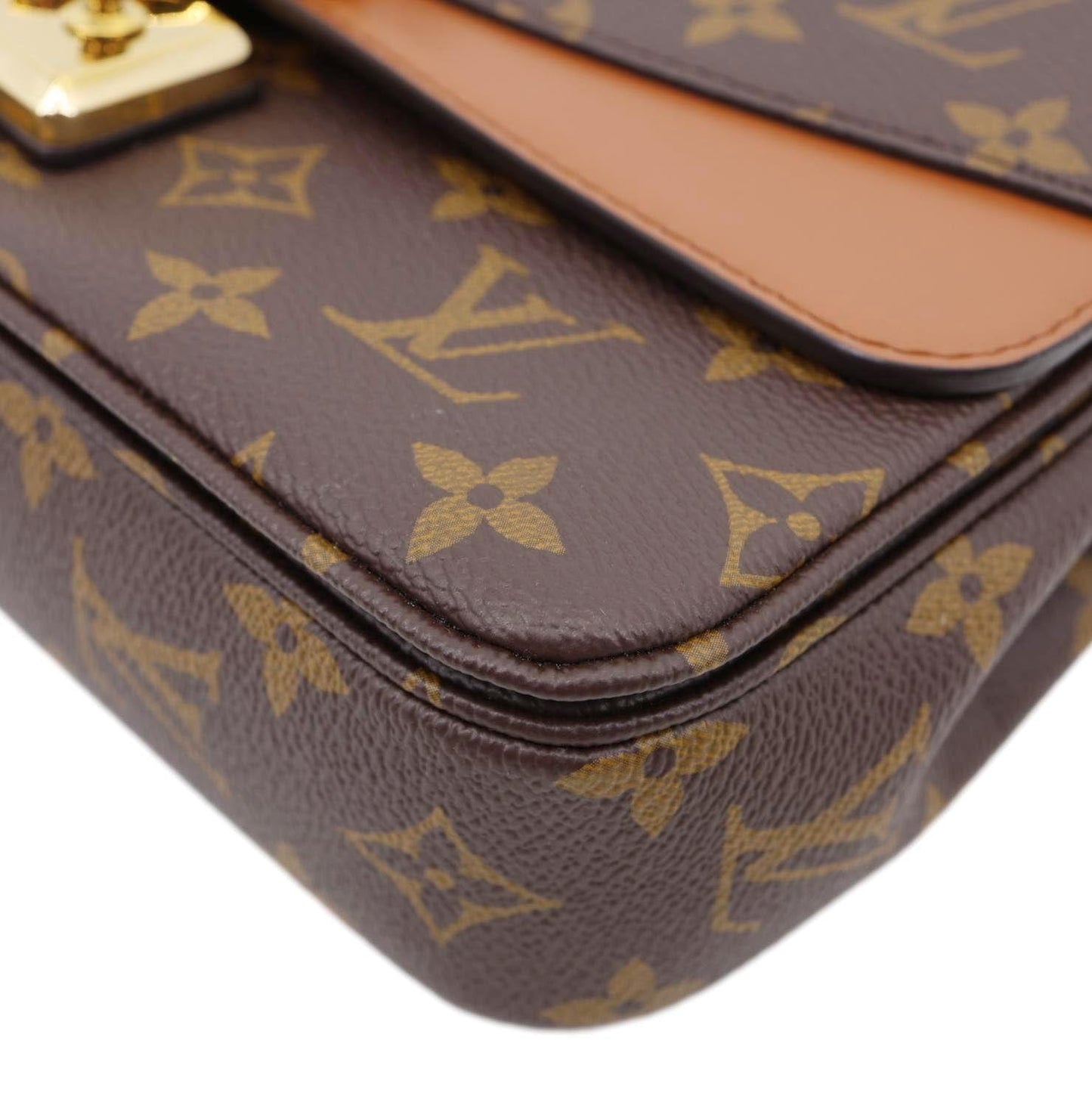 LOUIS VUITTON Marceau Monogram Canvas Chain Shoulder Bag Caramel