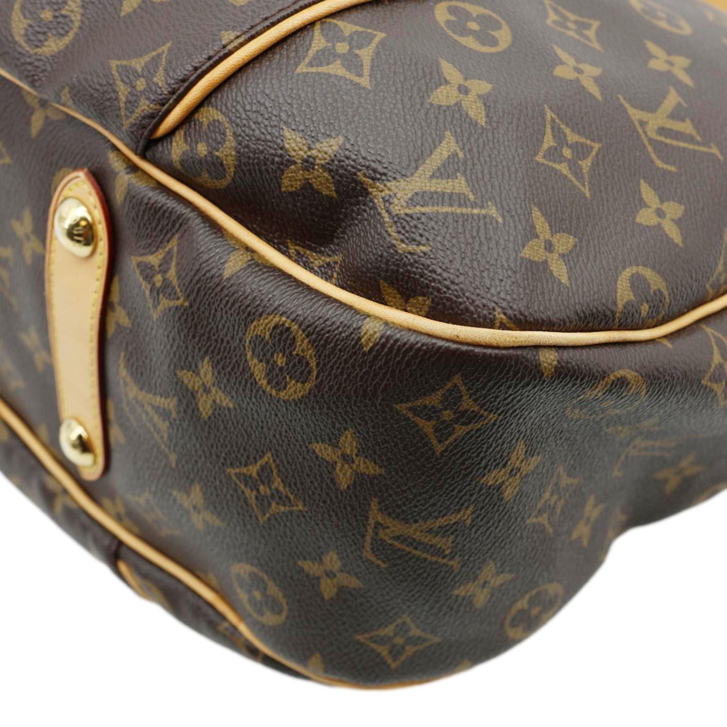 LOUIS VUITTON Galliera GM  Monogram Canvas Shoulder Bag Brown