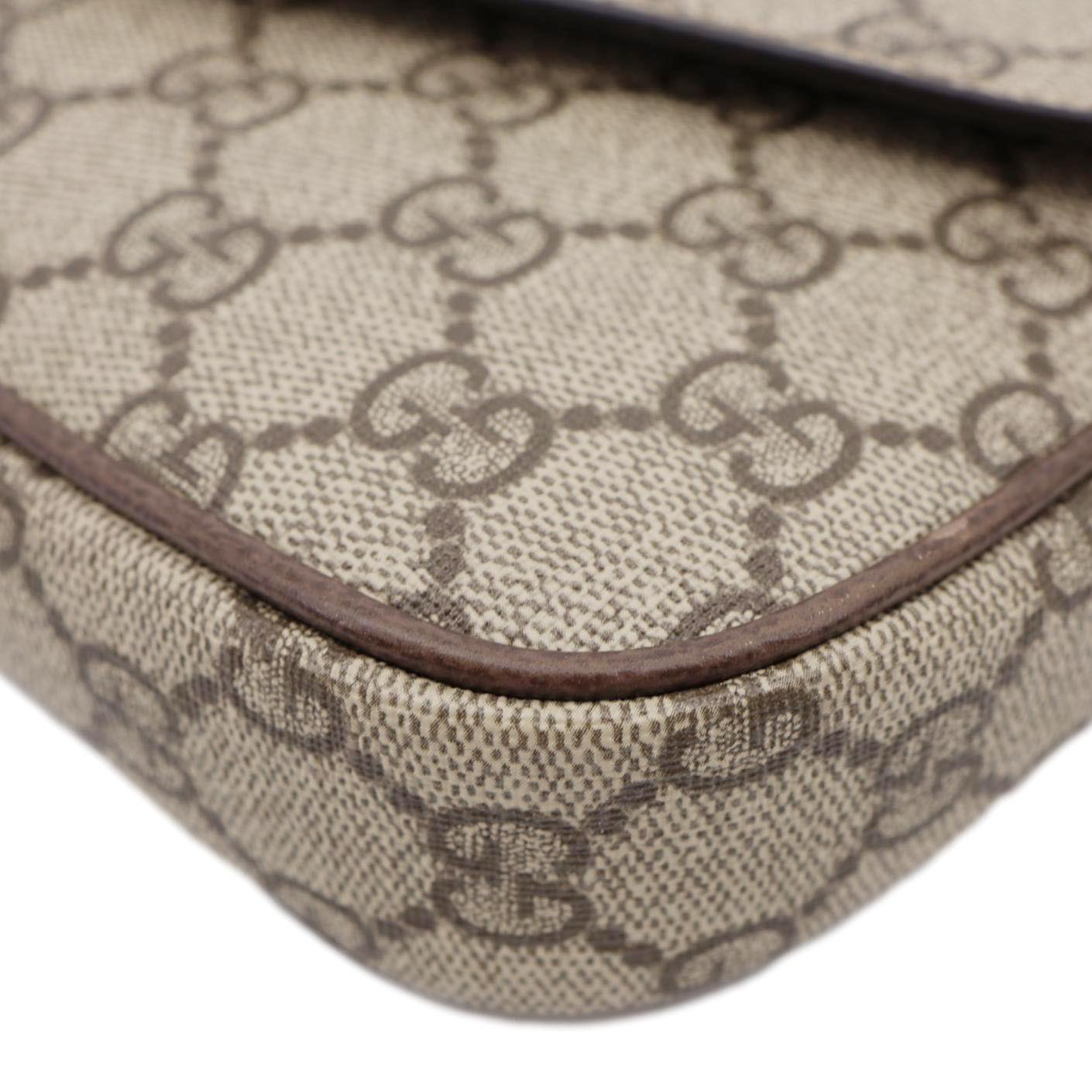 GUCCI Ophidia Envelope Mini GG Supreme Canvas Shoulder Bag Beige 764961