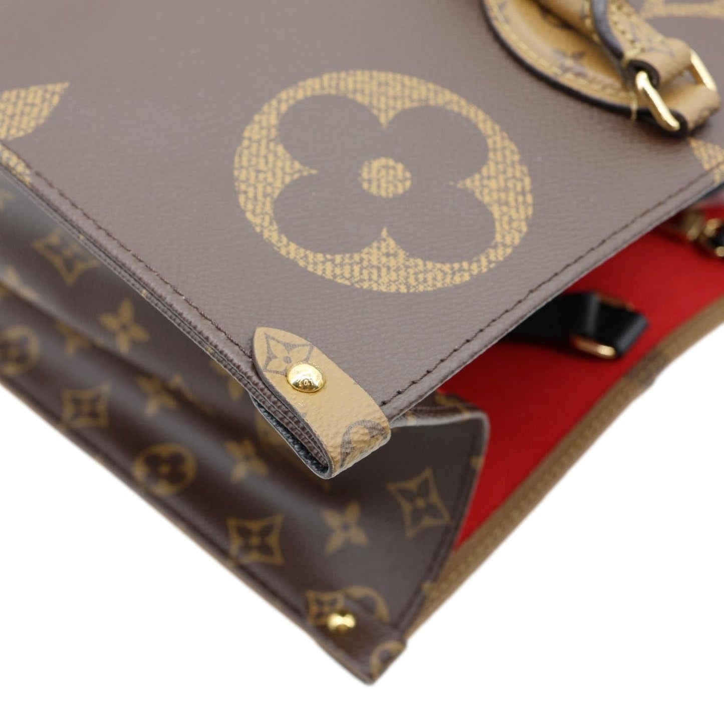 LOUIS VUITTON Onthego GM Giant Monogram Reverse Canvas Tote Bag Brown