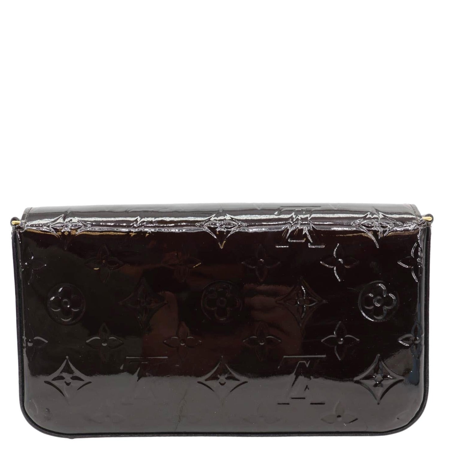 LOUIS VUITTON Felicie Pochette Monogram Vernis Shoulder Bag Amarante