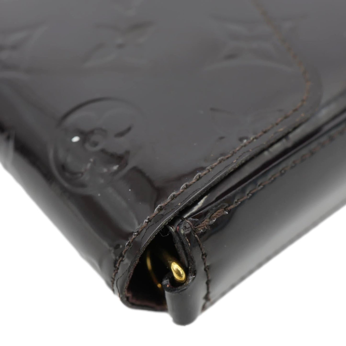LOUIS VUITTON Felicie Pochette Monogram Vernis Shoulder Bag Amarante