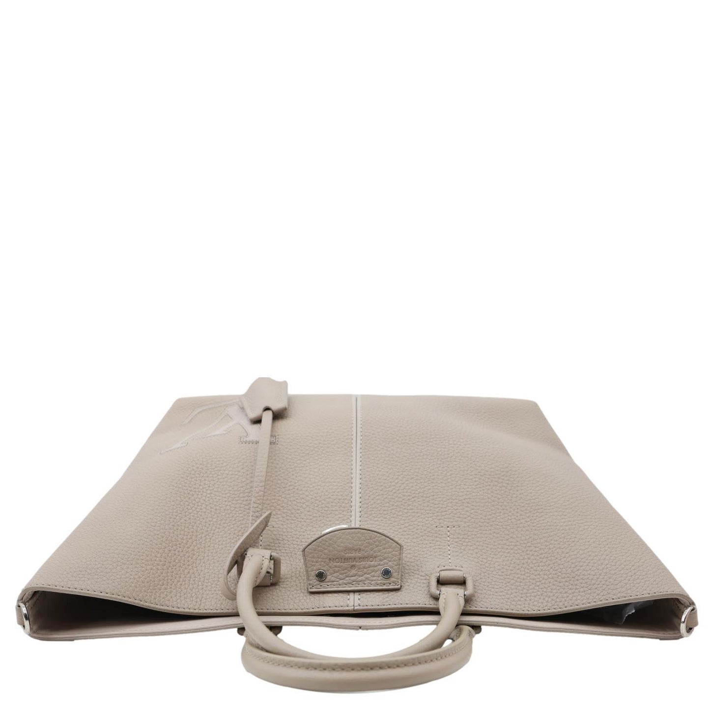 LOUIS VUITTON Pernelle Taurillon Leather Tote Bag Galet