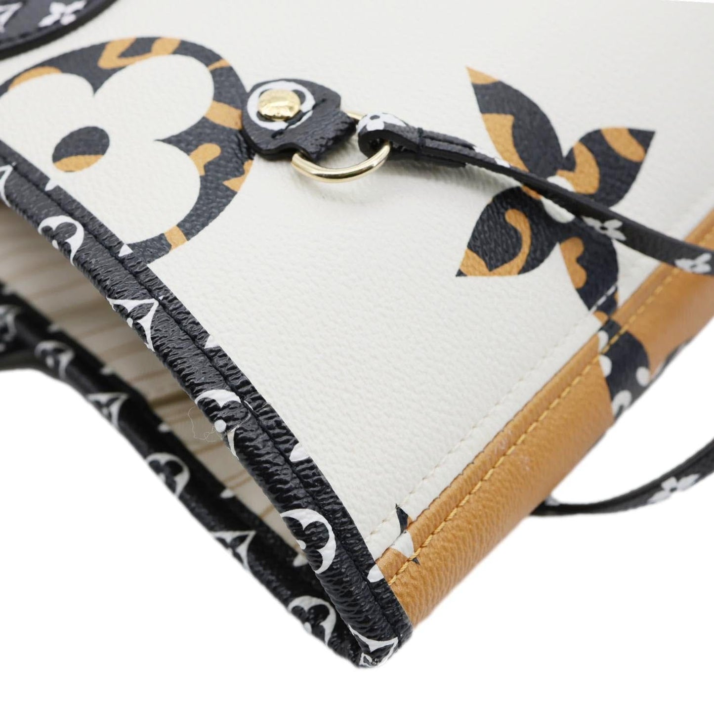 LOUIS VUITTON Neverfull MM Monogram Jungle Shoulder Bag Ivory