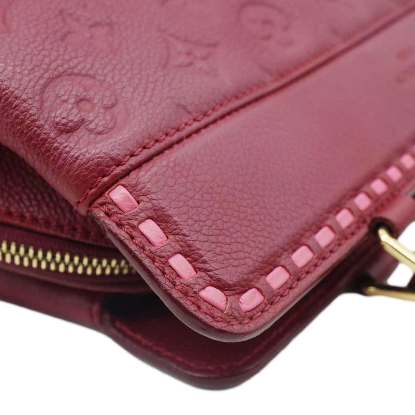 LOUIS VUITTON Vosges MM Empreinte Leather Shoulder Bag Raisin