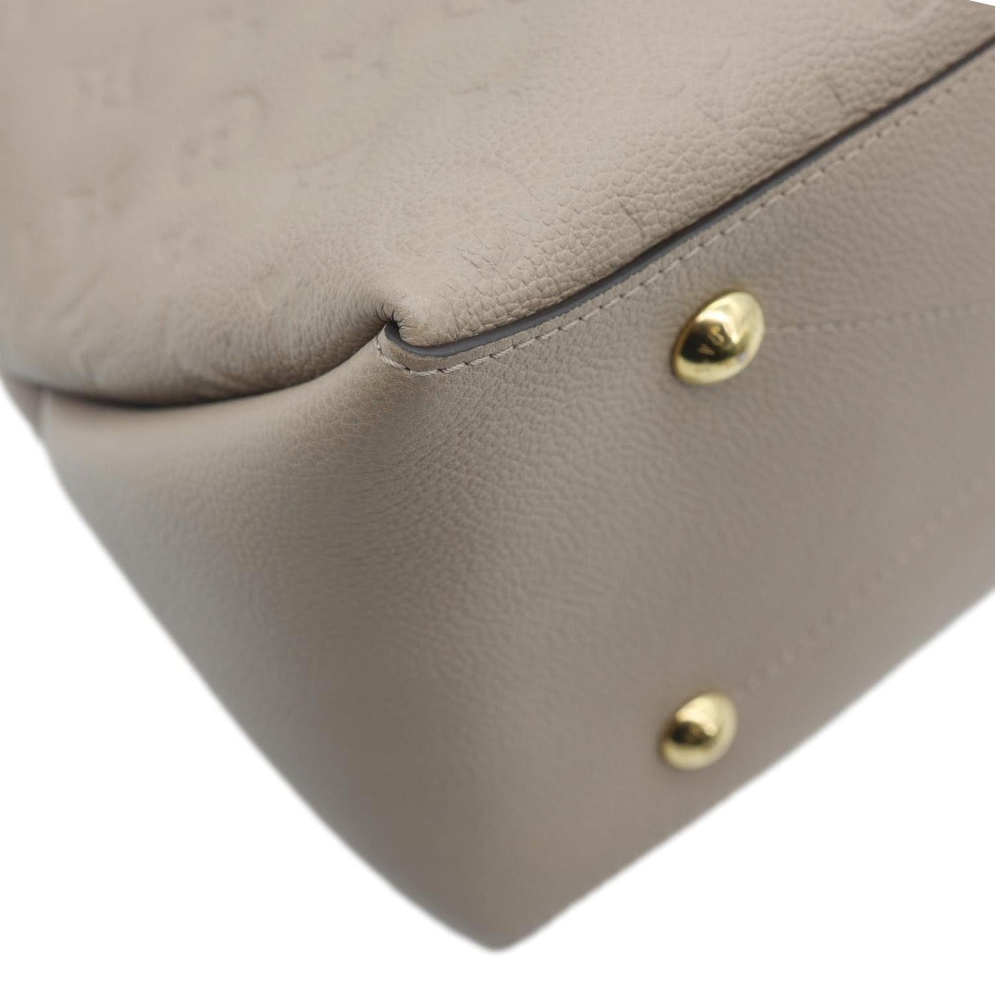 LOUIS VUITTON Maida Monogram Empreinte Leather Hobo Shoulder Bag Beige