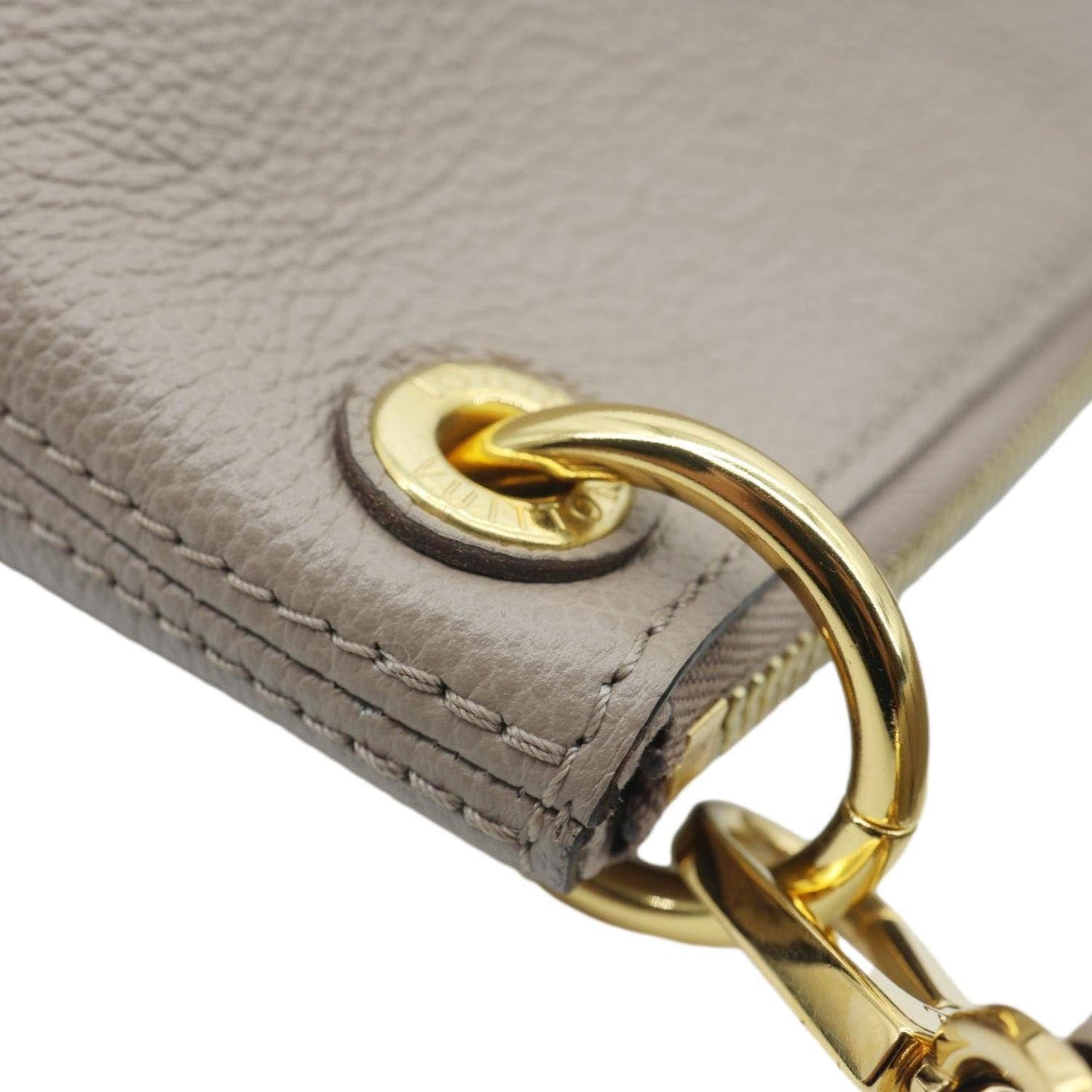 LOUIS VUITTON Maida Monogram Empreinte Leather Hobo Shoulder Bag Beige