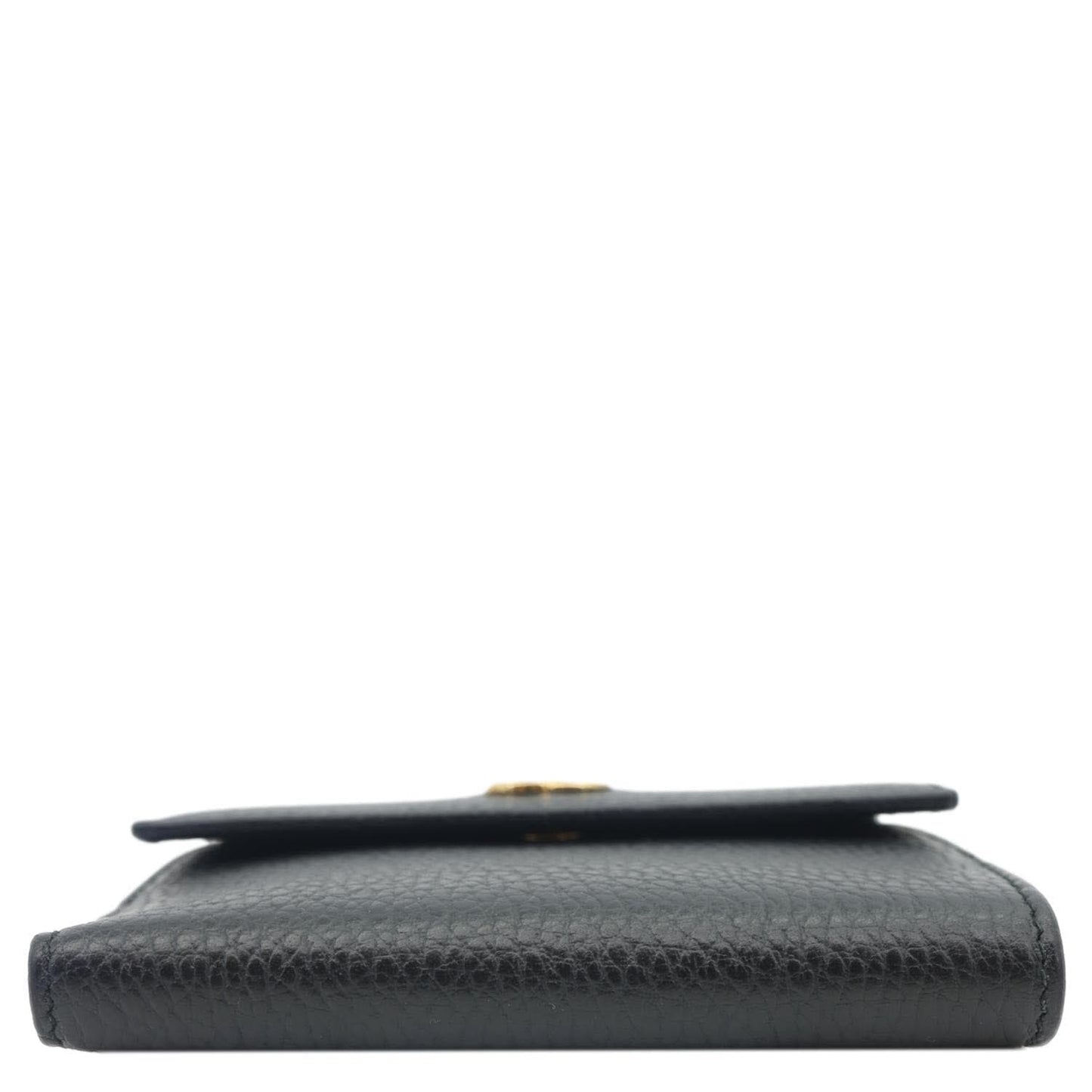 GUCCI GG Marmont Small Leather Bifold Wallet Black 456122
