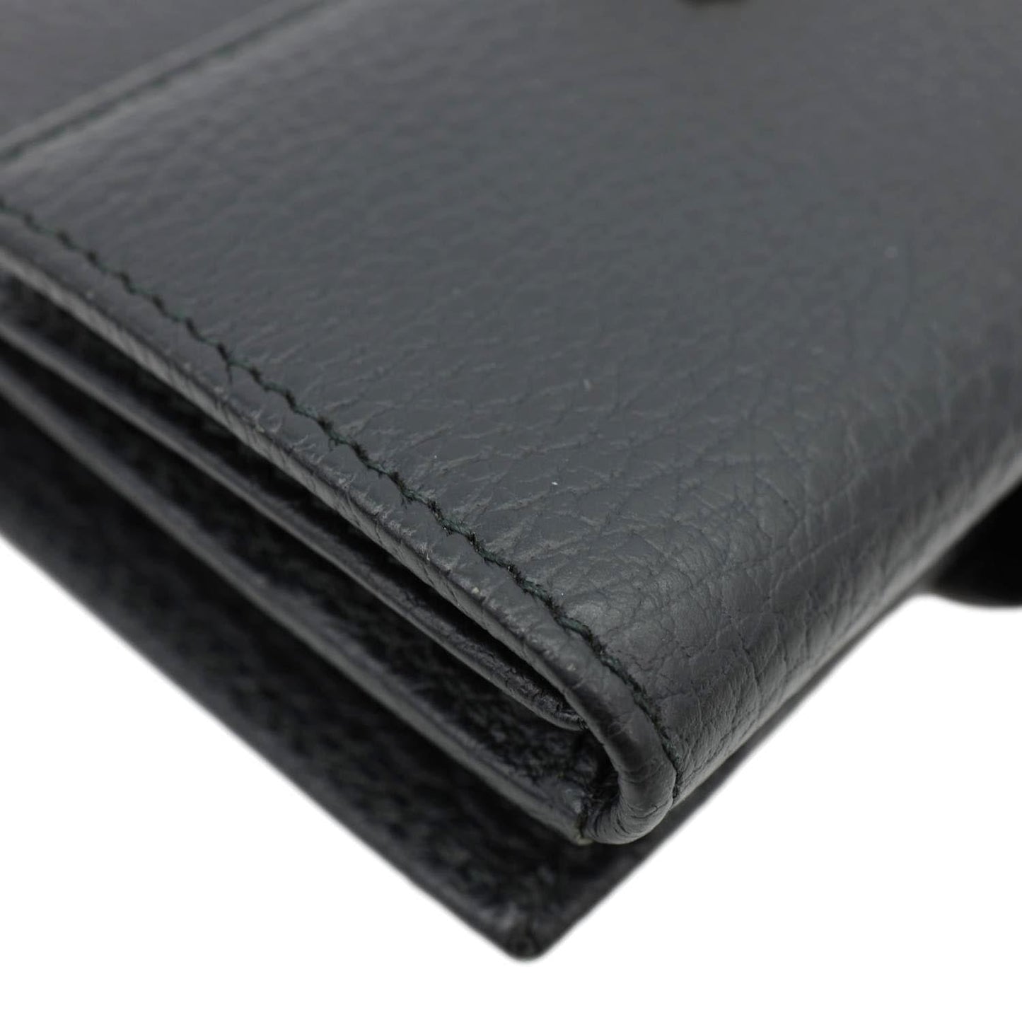 GUCCI GG Marmont Small Leather Bifold Wallet Black 456122