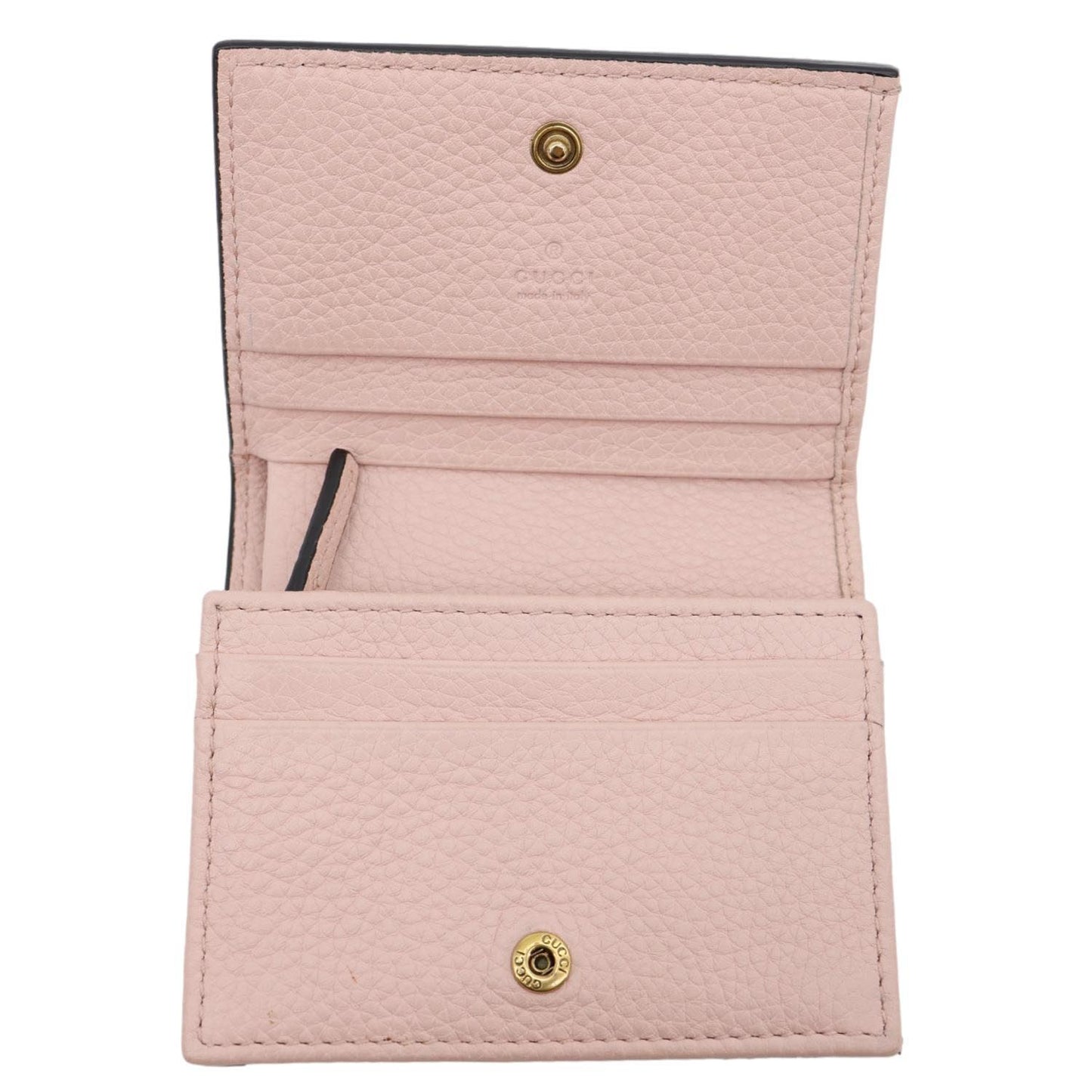 GUCCI Cellarius Blind for Love Animalier Leather Card Case Pink 460185