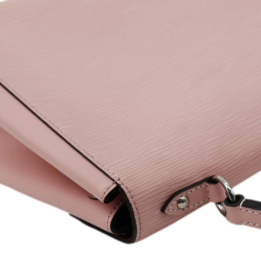 LOUIS VUITTON Cluny MM Epi Leather Top Handle Crossbody Bag Rose Ballerine