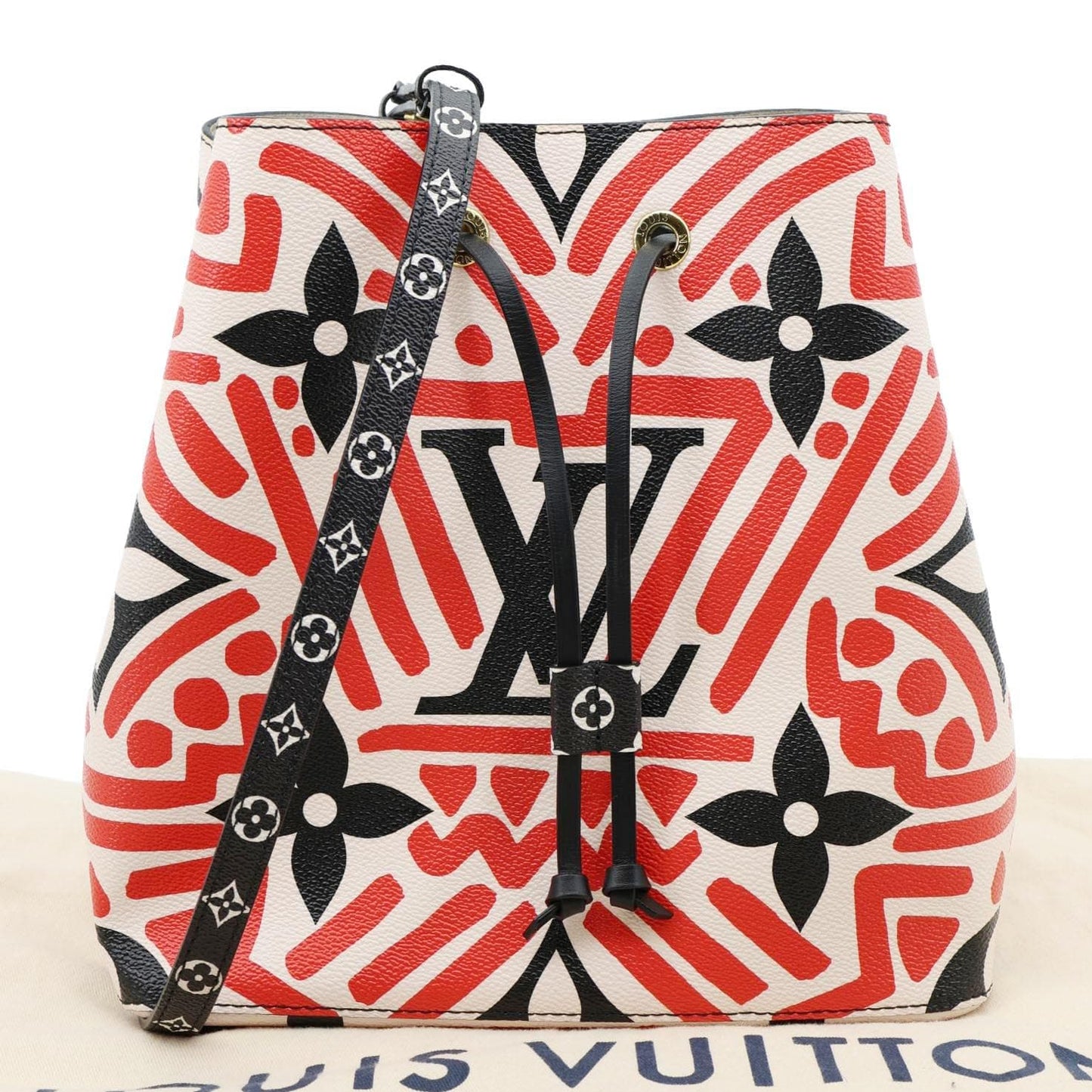 LOUIS VUITTON Crafty NeoNoe MM Monogram Canvas Shoulder Bag Red