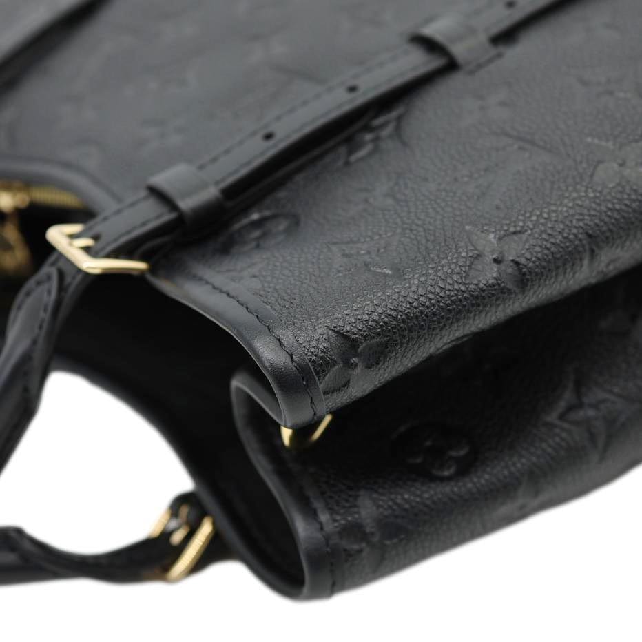 LOUIS VUITTON Babylone PM Monogram Empreinte Leather Tote Bag Black