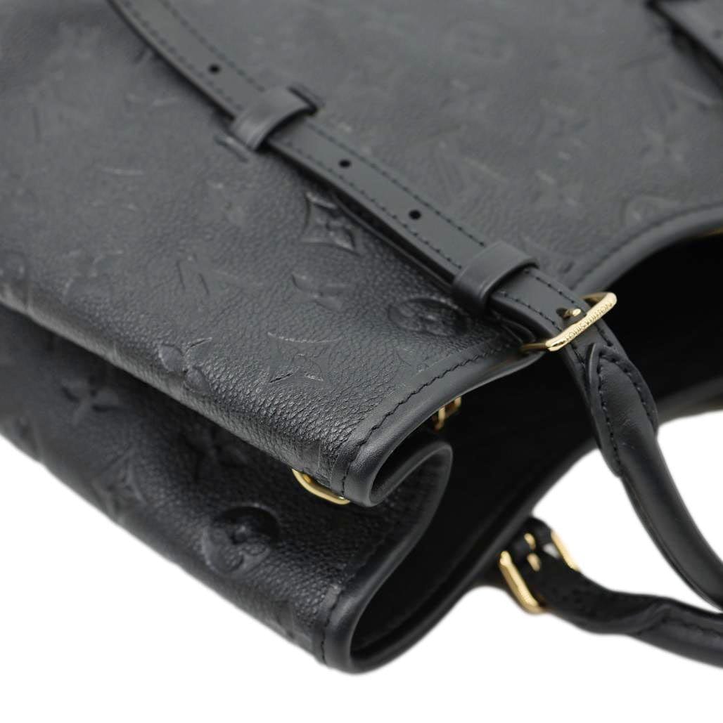 LOUIS VUITTON Babylone PM Monogram Empreinte Leather Tote Bag Black