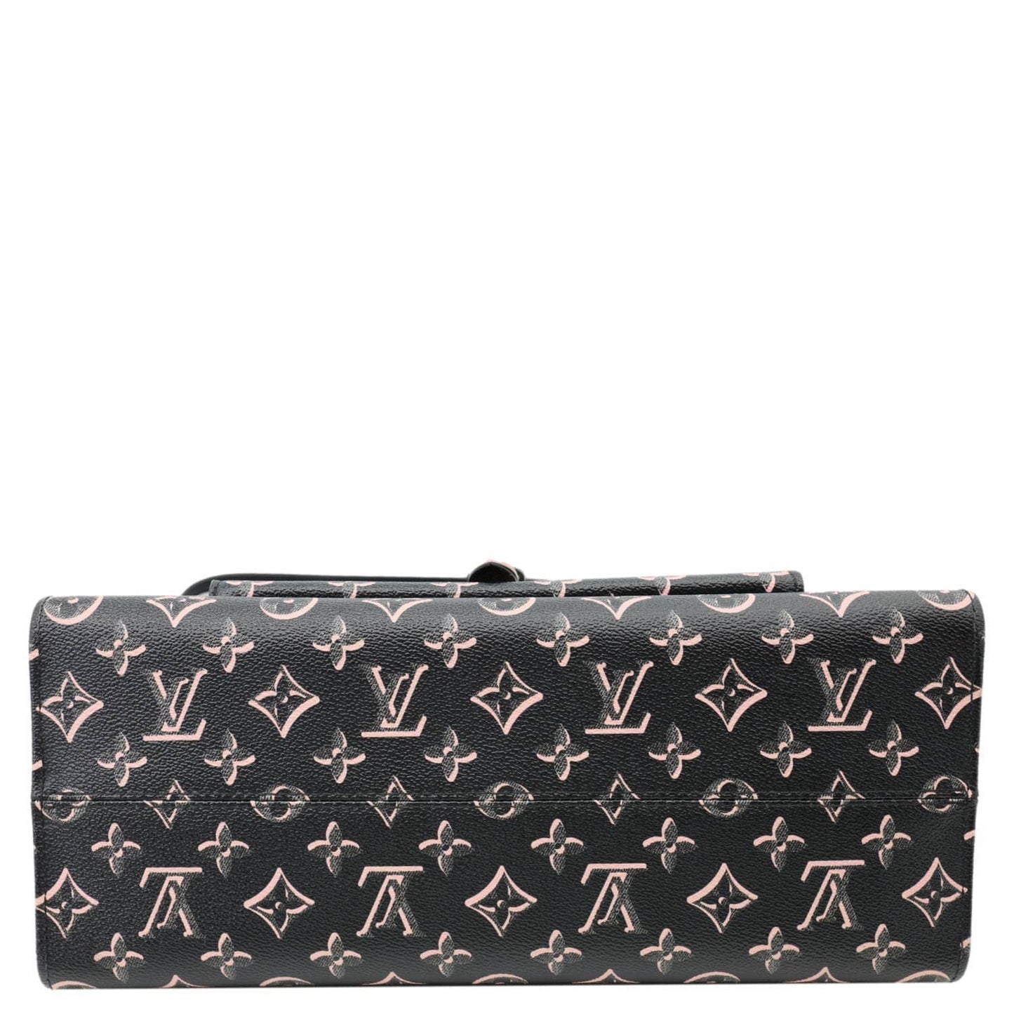 LOUIS VUITTON Onthego MM Fall For You Monogram Canvas Tote Bag Black