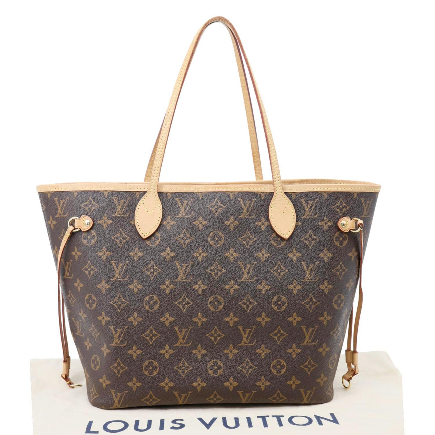 LOUIS VUITTON Neverfull MM Monogram Canvas Tote Bag Brown