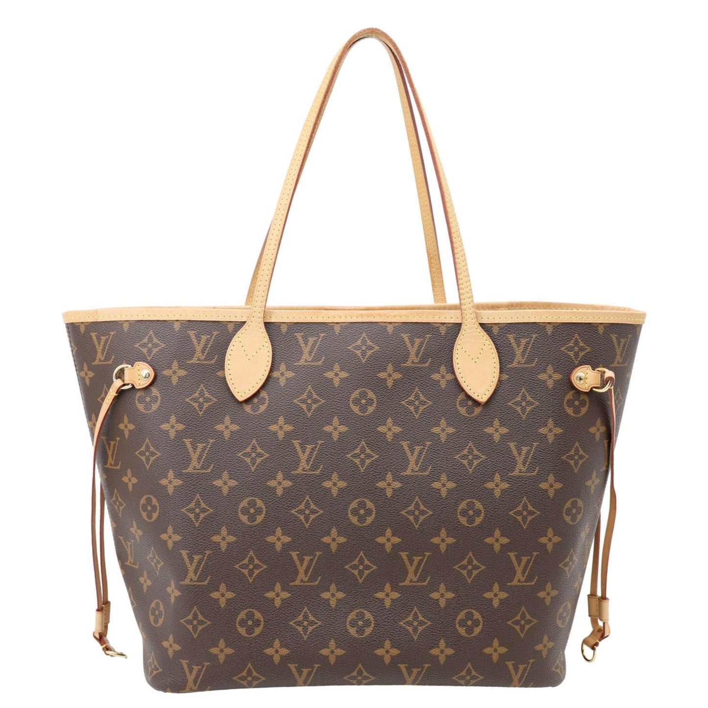 LOUIS VUITTON Neverfull MM Monogram Canvas Tote Bag Brown
