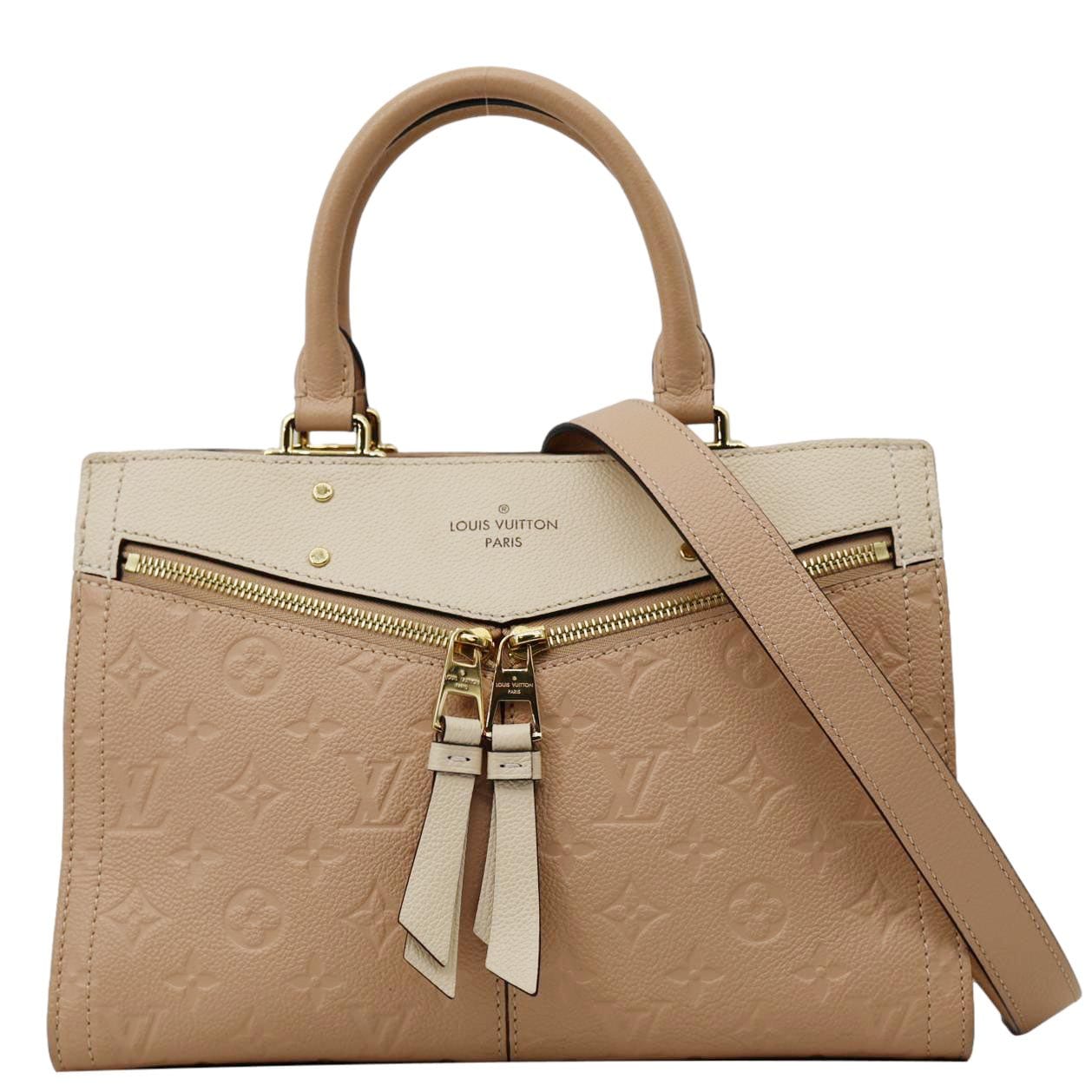 LOUIS VUITTON Sully PM Monogram Empreinte Leather Shoulder Bag Papyrus
