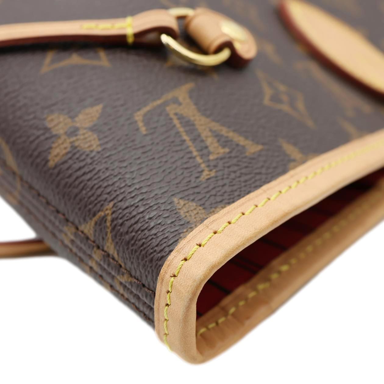 LOUIS VUITTON Neverfull MM Monogram Canvas Tote Bag Brown