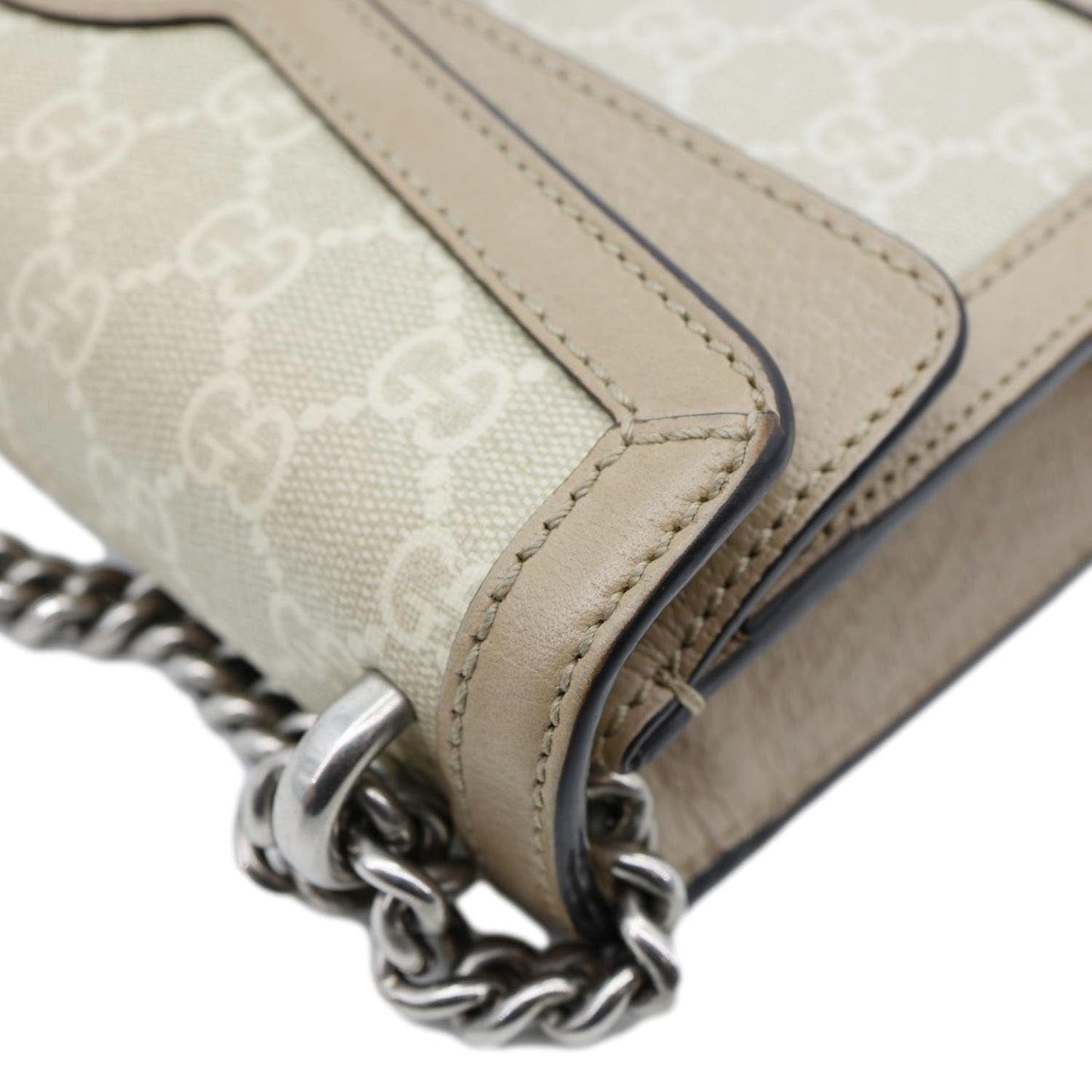 GUCCI Dionysus Small GG Supreme Shoulder Bag Beige 499623