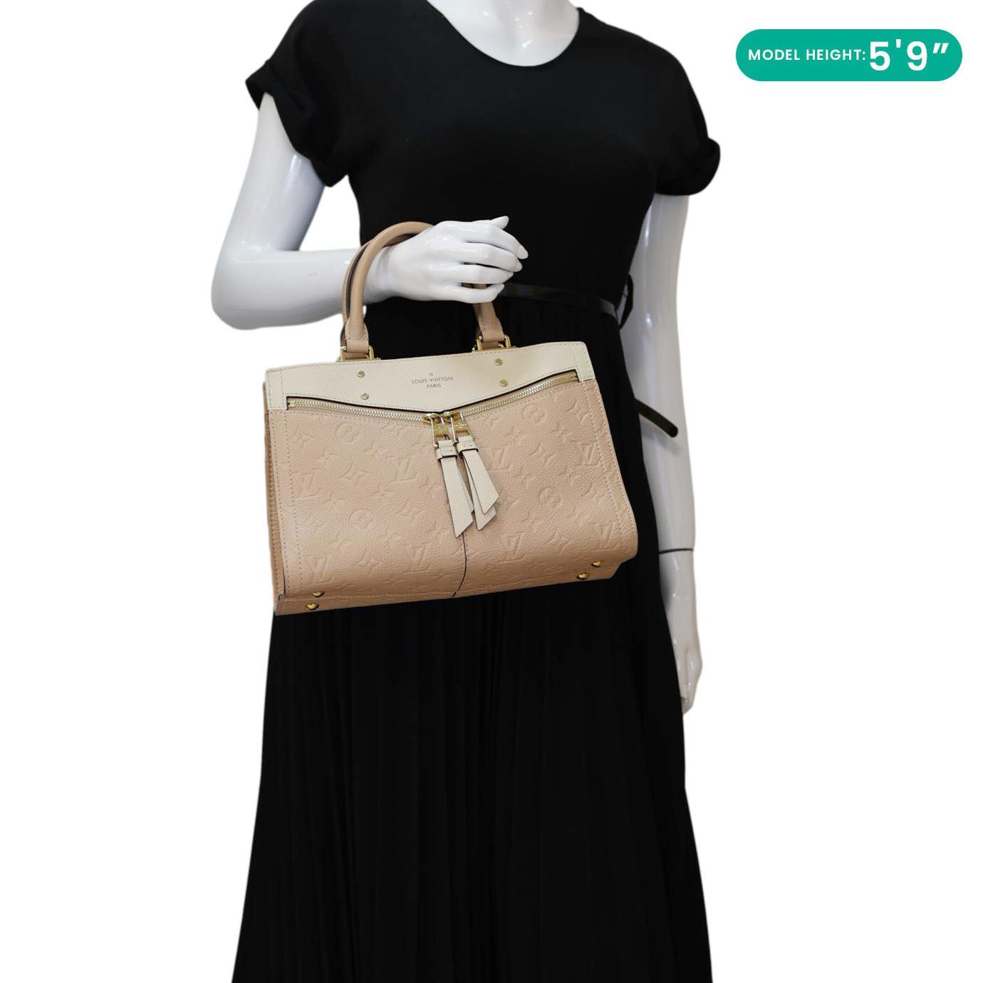 LOUIS VUITTON Sully PM Monogram Empreinte Leather Shoulder Bag Papyrus