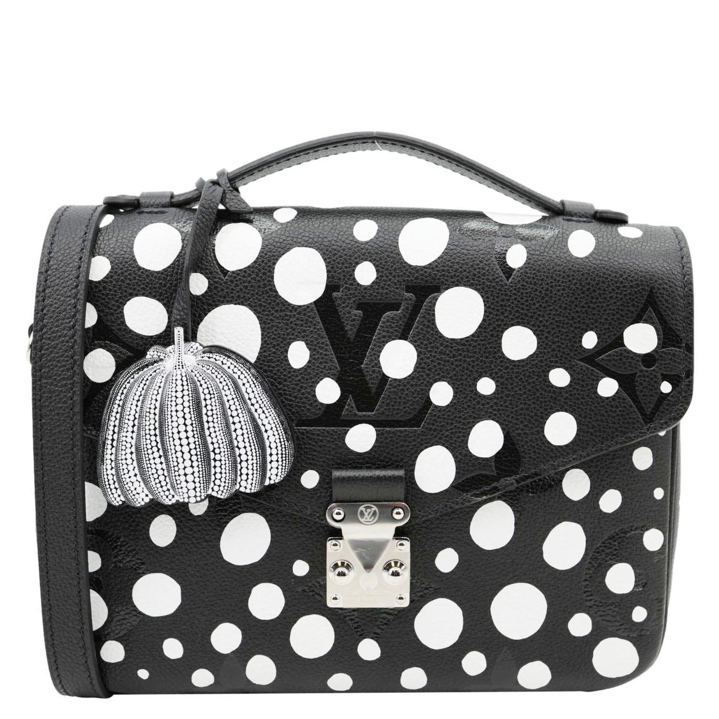 LOUIS VUITTON x YK Metis Pochette Monogram Giant Empreinte Dot Shoulder Bag Black