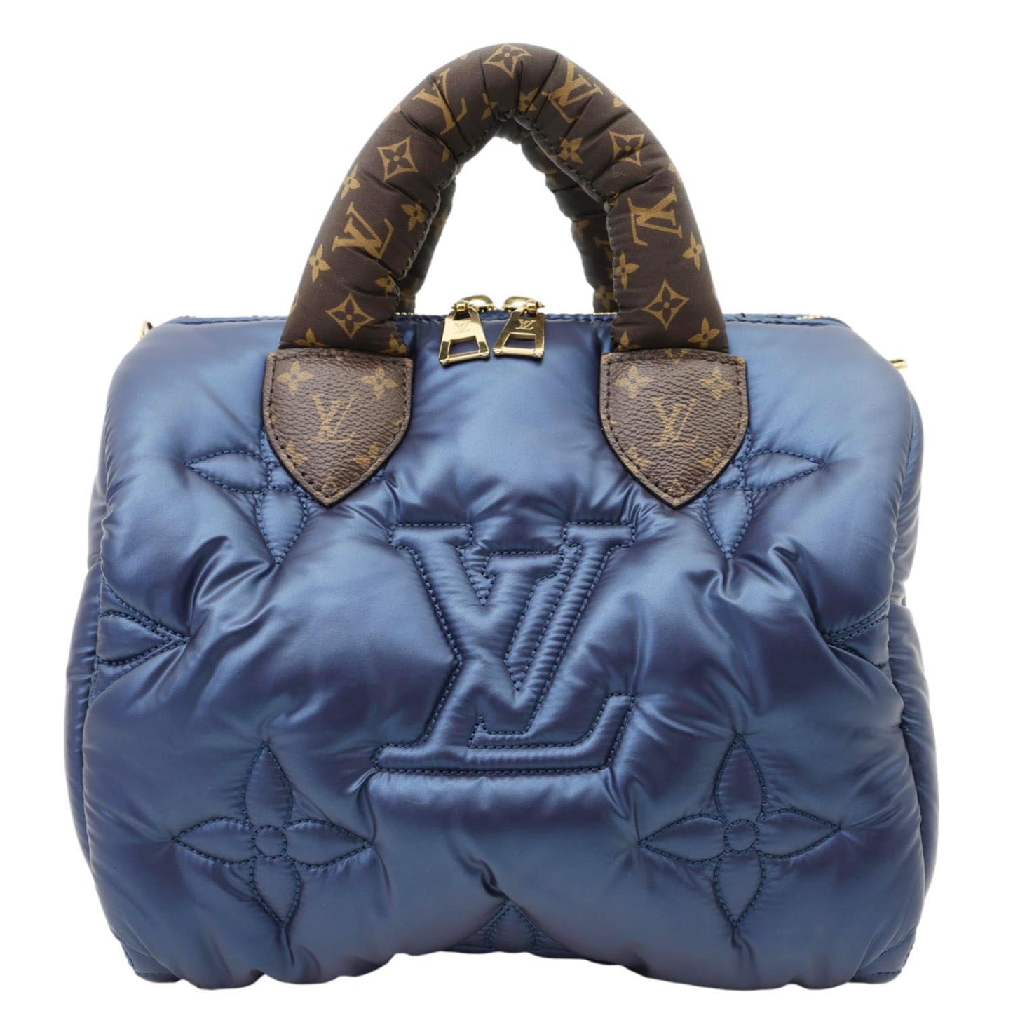 LOUIS VUITTON Speedy Pillow Bandouliere 25 Econyl Nylon Crossbody Bag Navy Blue