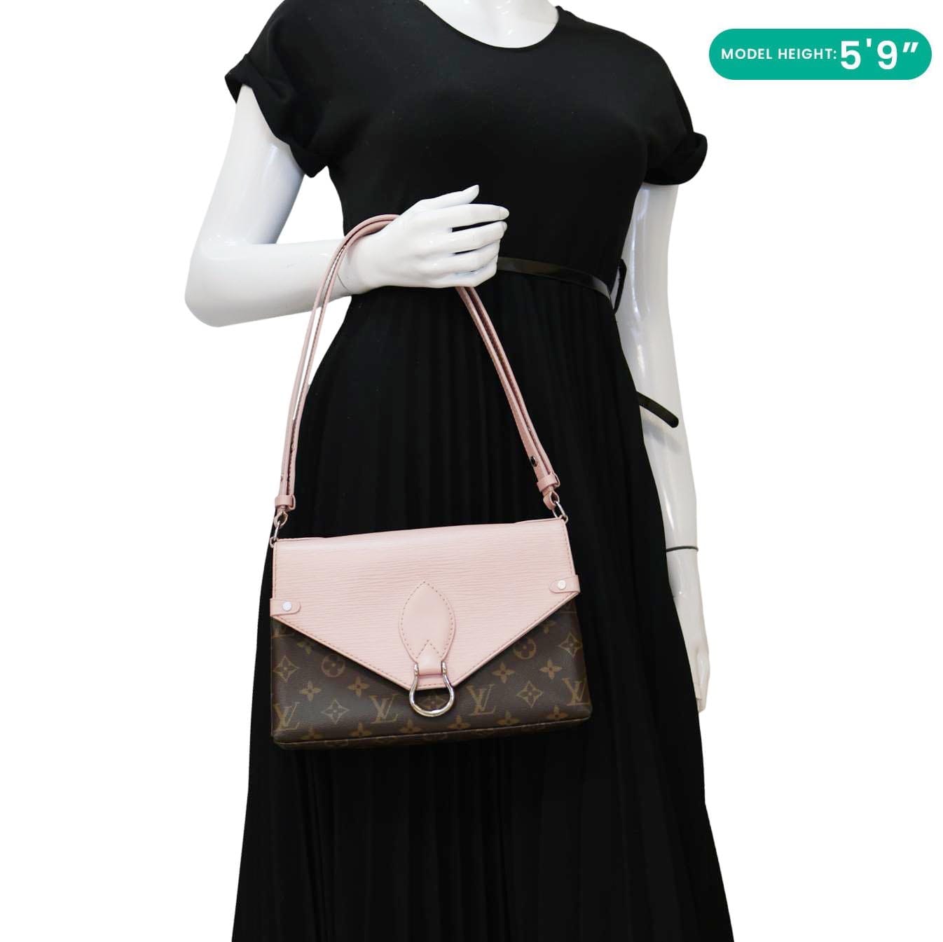 LOUIS VUITTON Saint Michel Monogram Epi Shoulder Bag Pink