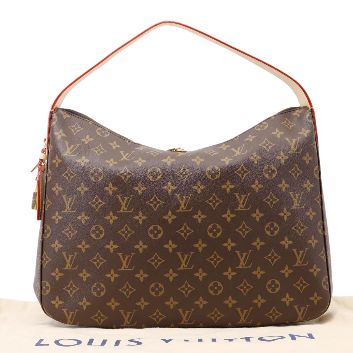 LOUIS VUITTON Slouchy MM Monogram Canvas Hobo Bag Brown