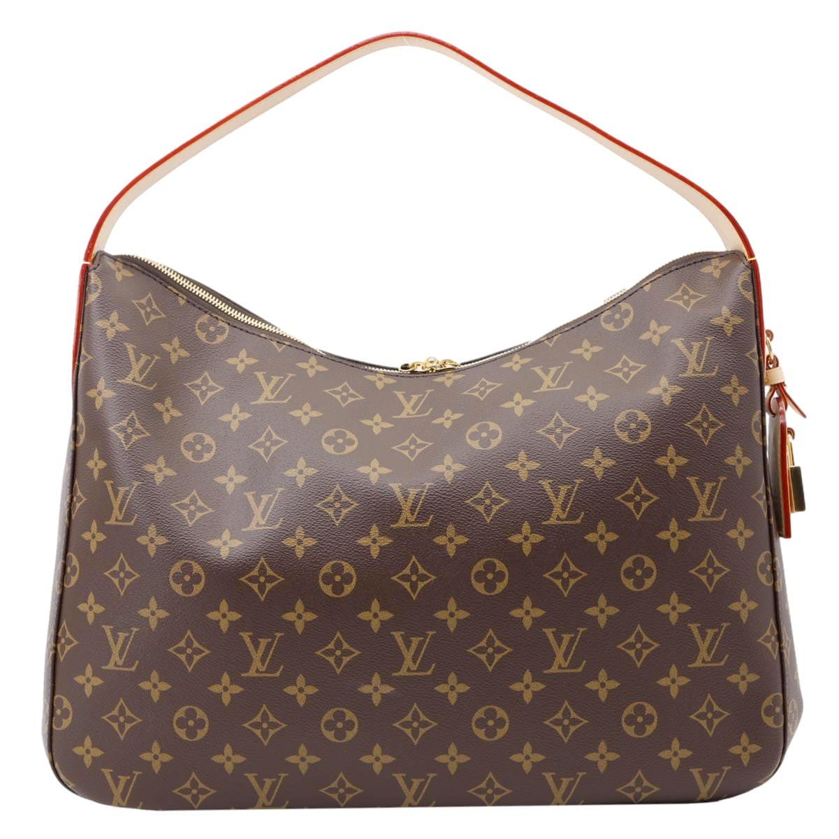 LOUIS VUITTON Slouchy MM Monogram Canvas Hobo Bag Brown