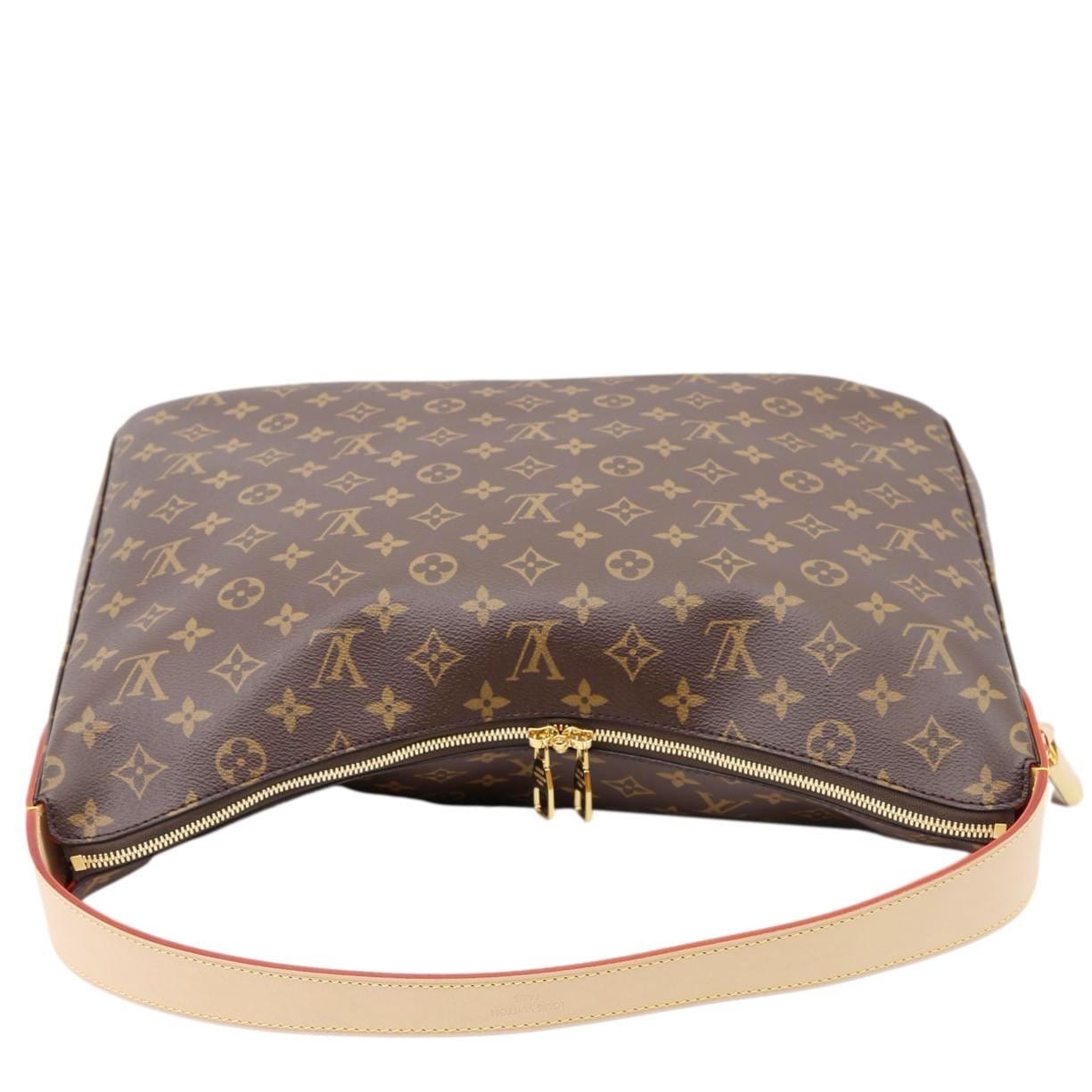 LOUIS VUITTON Slouchy MM Monogram Canvas Hobo Bag Brown