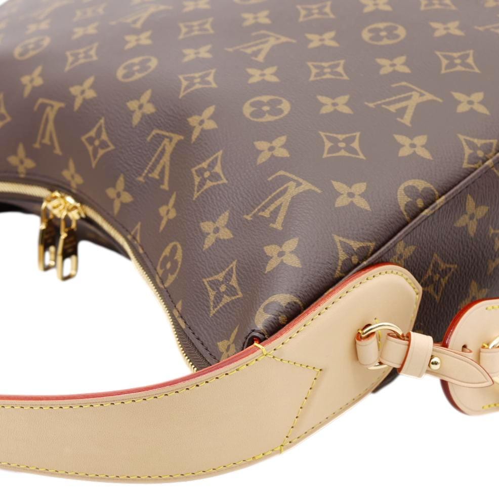 LOUIS VUITTON Slouchy MM Monogram Canvas Hobo Bag Brown