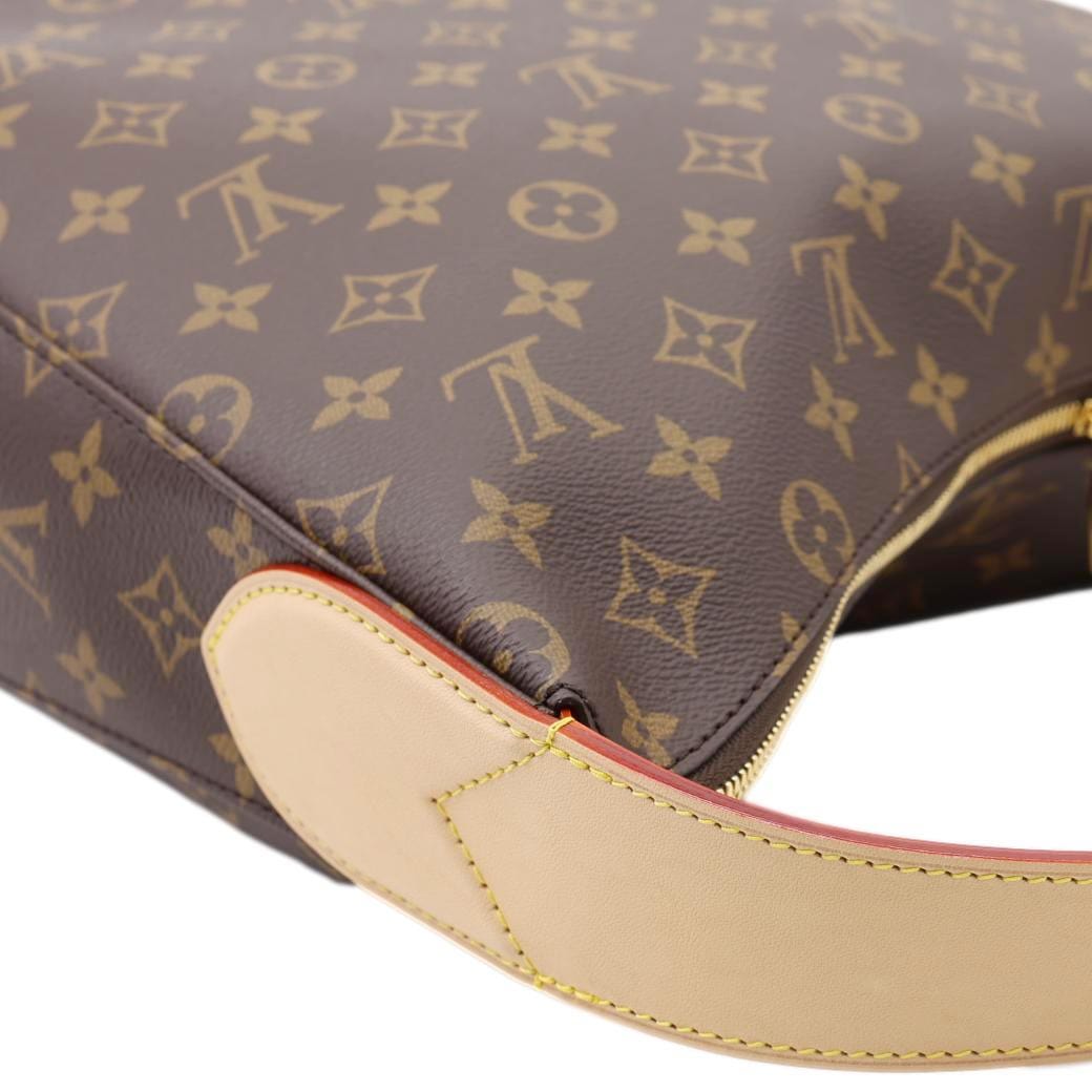 LOUIS VUITTON Slouchy MM Monogram Canvas Hobo Bag Brown