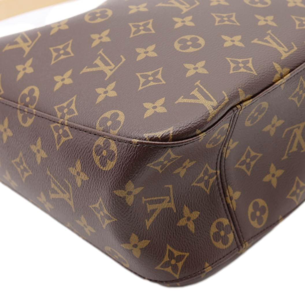 LOUIS VUITTON Slouchy MM Monogram Canvas Hobo Bag Brown