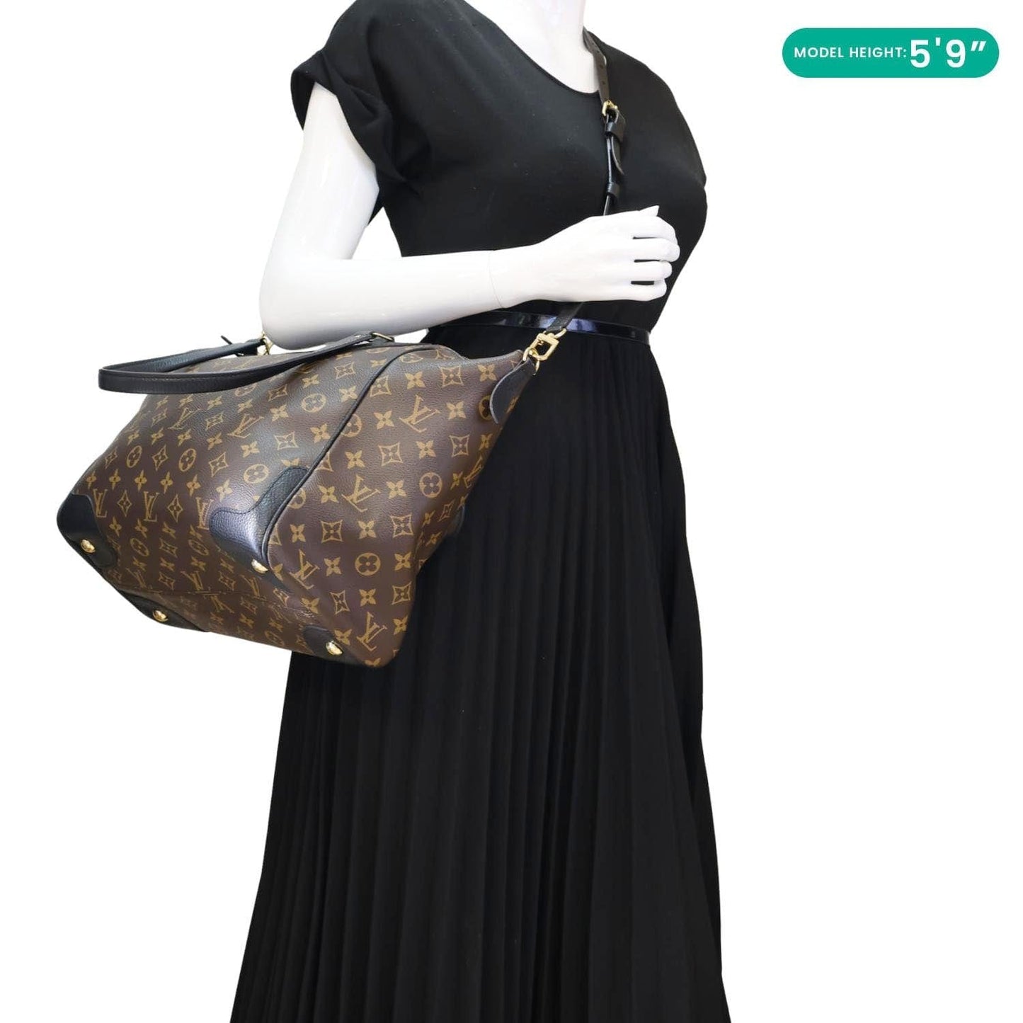LOUIS VUITTON Estrela NM Monogram Canvas Shoulder Bag Noir