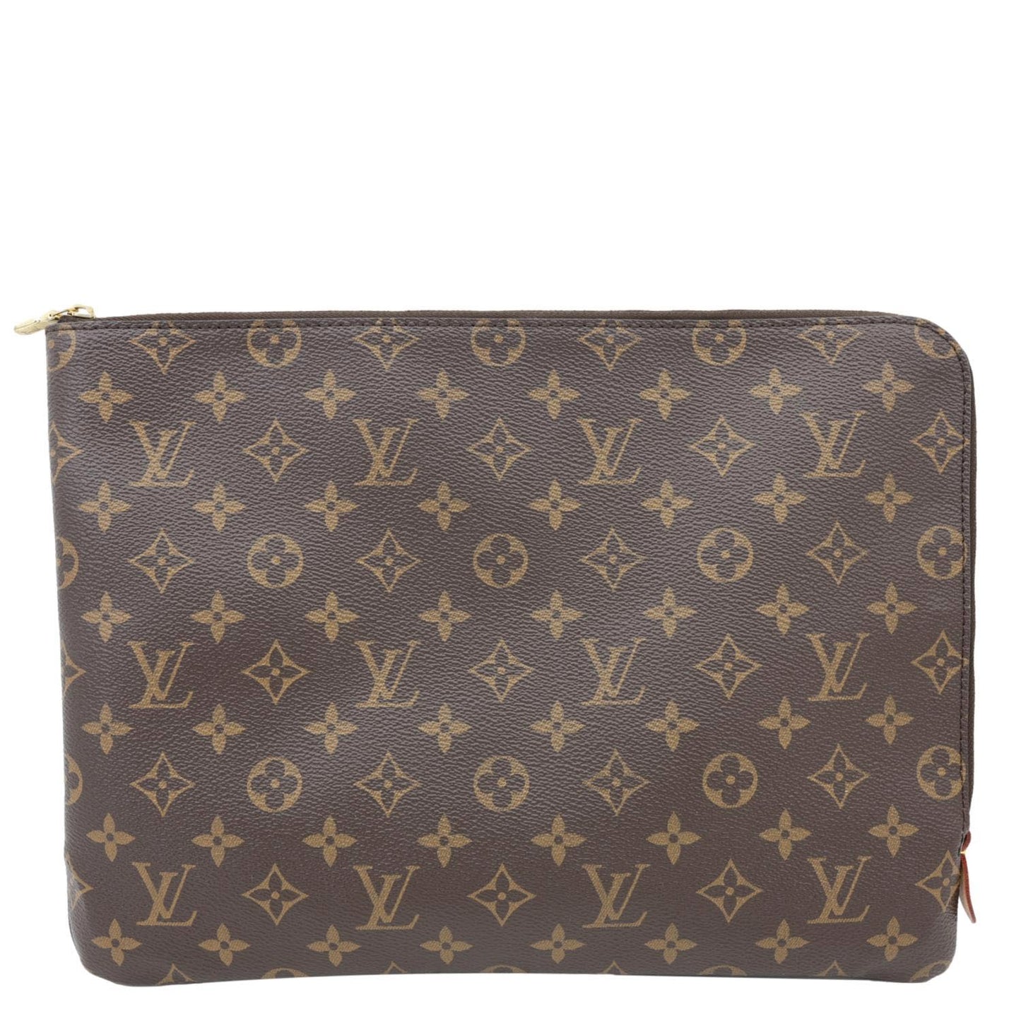 LOUIS VUITTON Etui Voyage MM Monogram Canvas Pouch Bag Brown