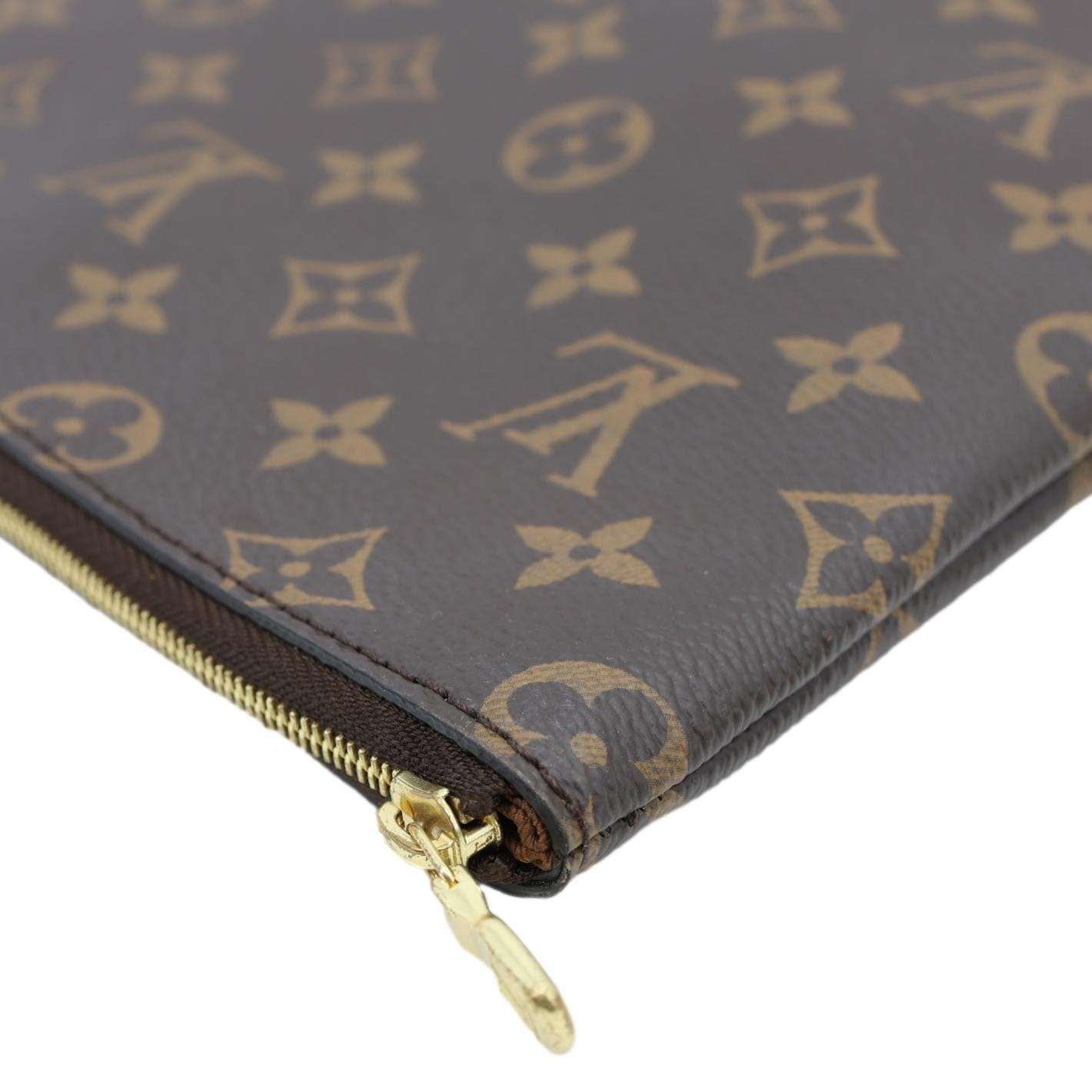 LOUIS VUITTON Etui Voyage MM Monogram Canvas Pouch Bag Brown