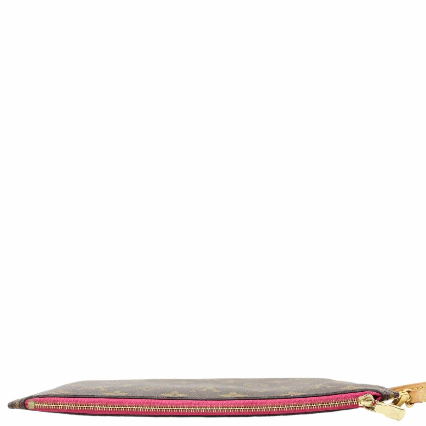 LOUIS VUITTON Neverfull Wristlet Monogram Canvas Pouch Brown