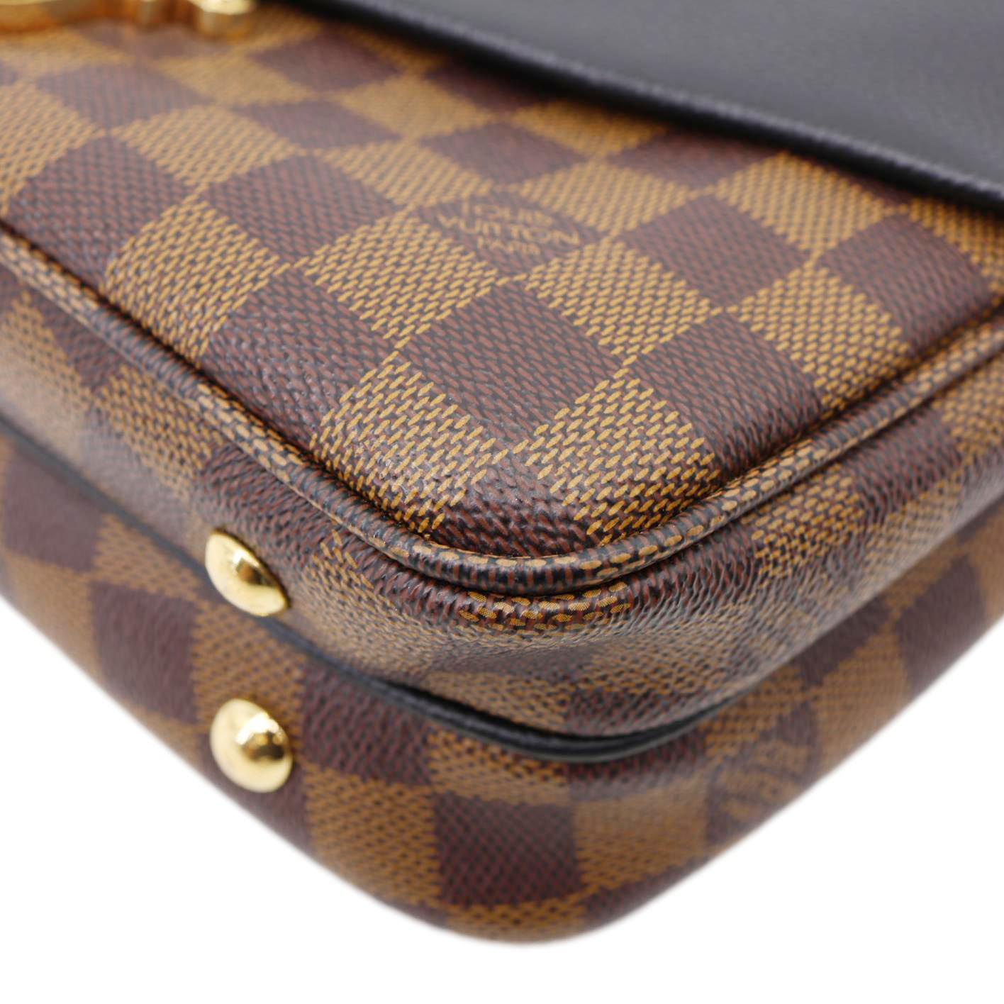 Louis Vuitton Clapton Damier Ebene Shoulder Bag Black