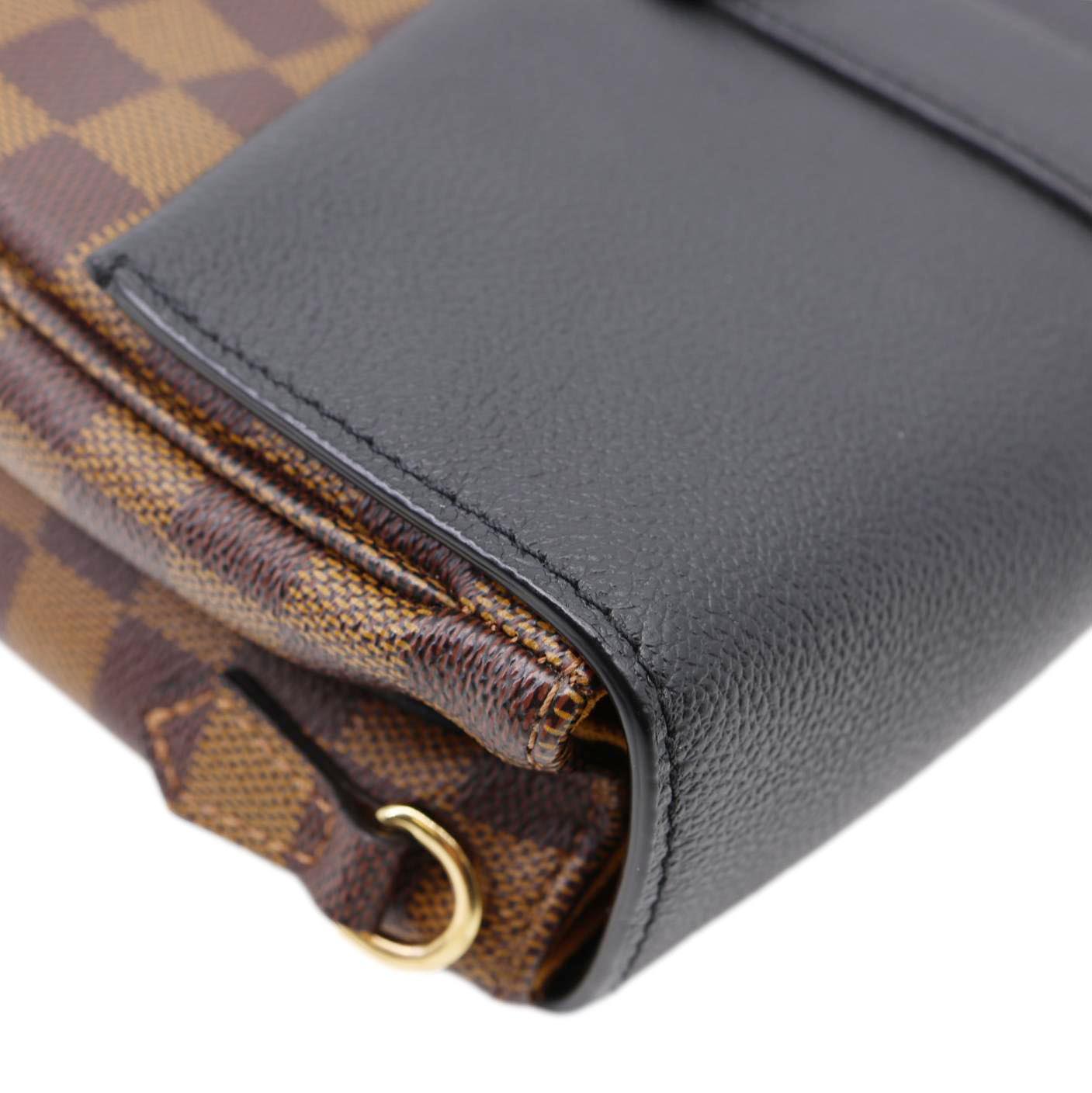 Louis Vuitton Clapton Damier Ebene Shoulder Bag Black