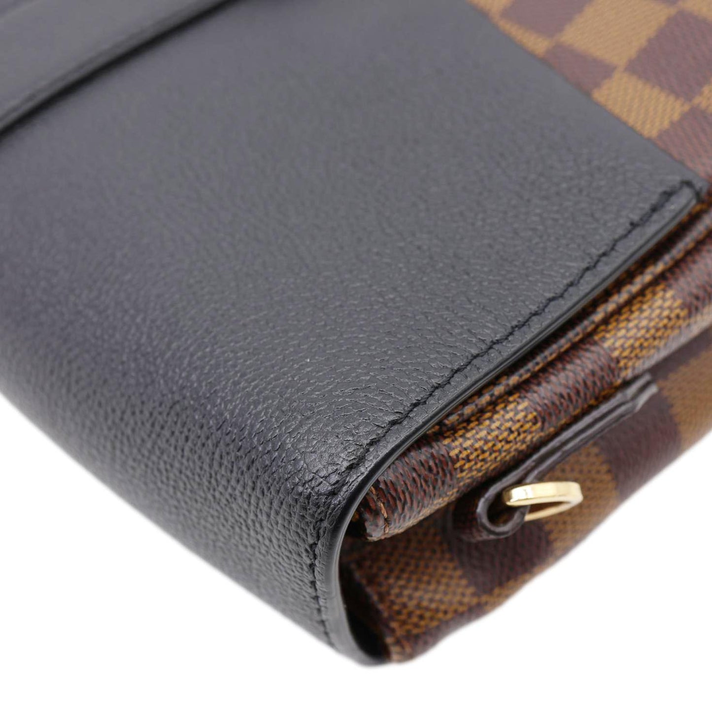 Louis Vuitton Clapton Damier Ebene Shoulder Bag Black