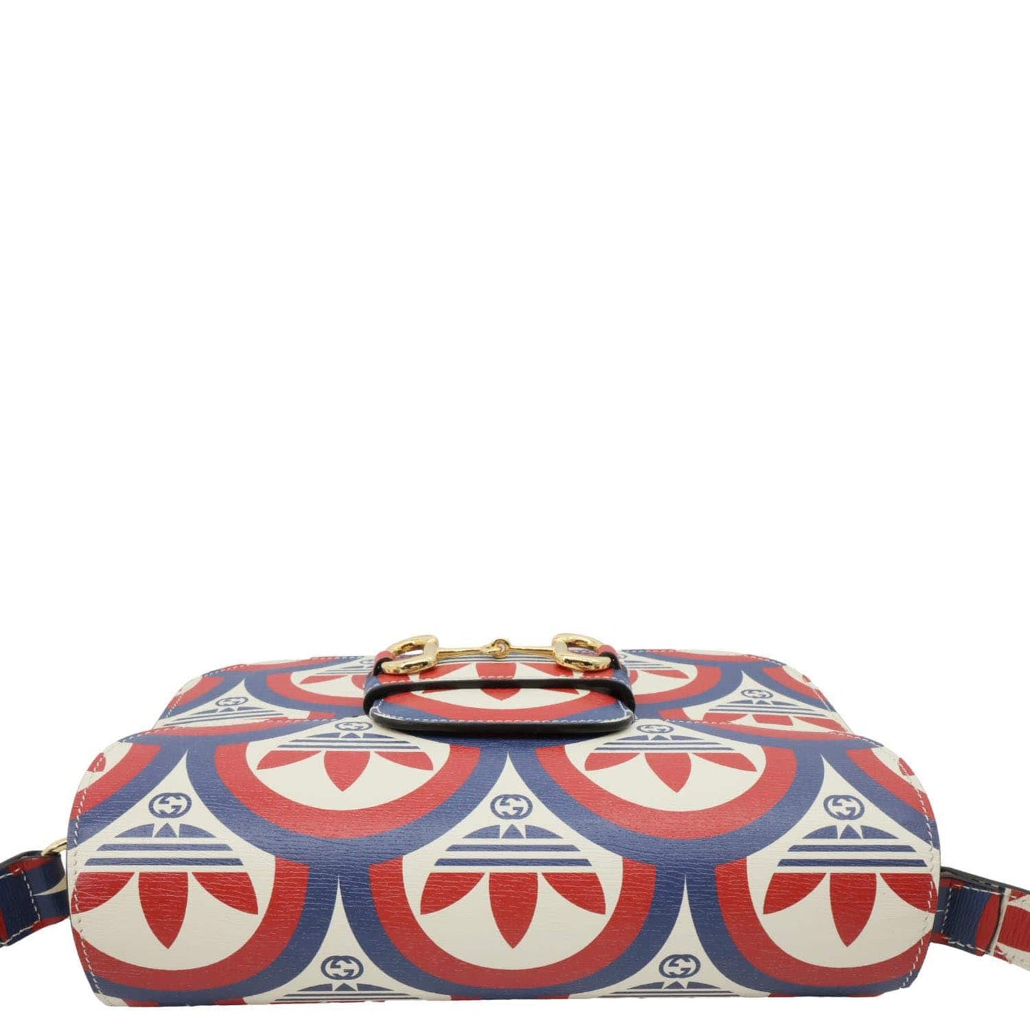 GUCCI  x Adidas Horsebit 1955 Leather Shoulder Bag Red 602204